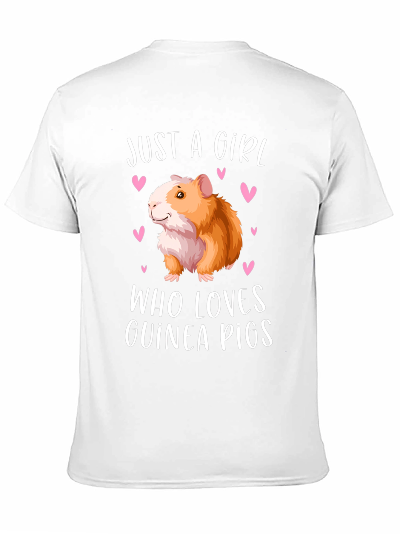 Black Just a Girl Who Loves Guinea Pigs T-Shirt view 11