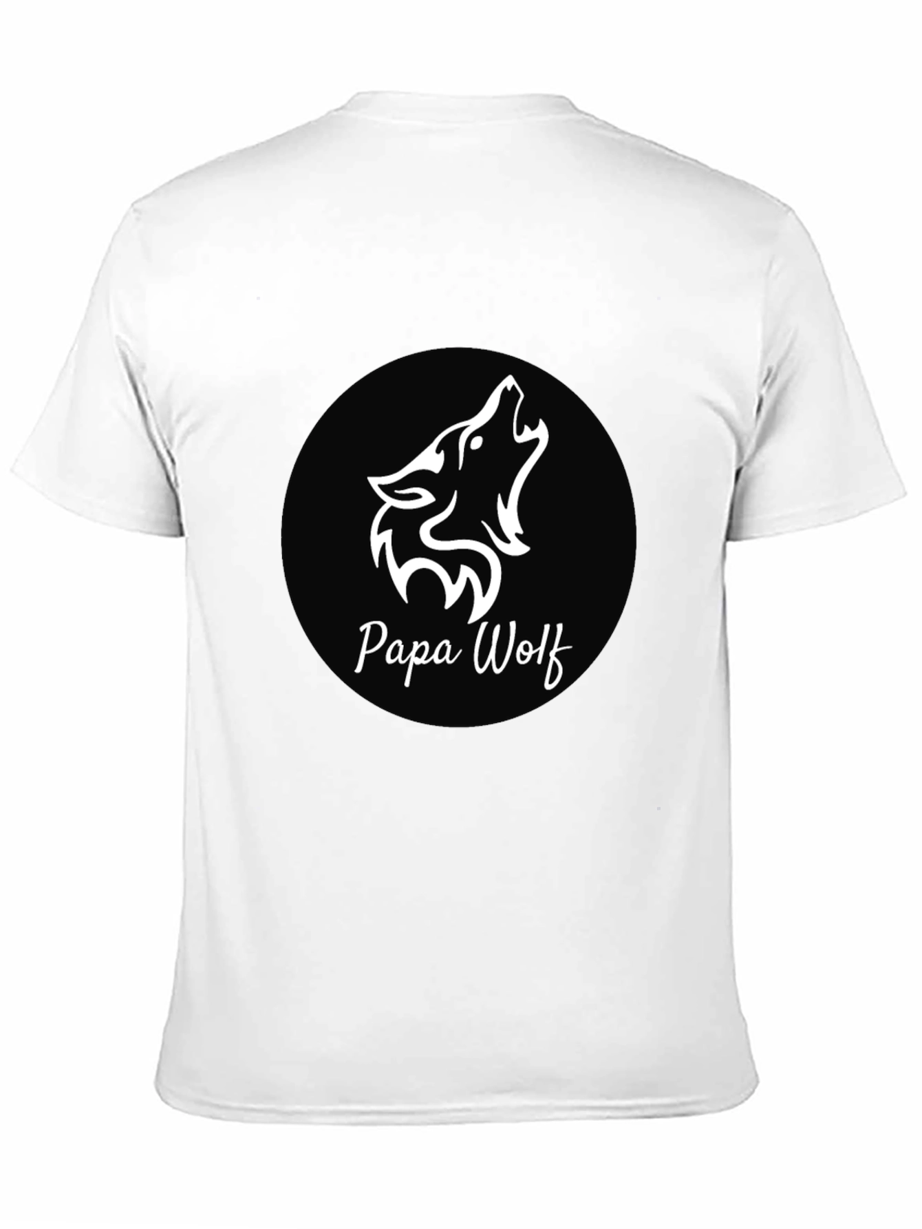 Black Papa Wolf Black T-Shirt - Graphic Design view 11
