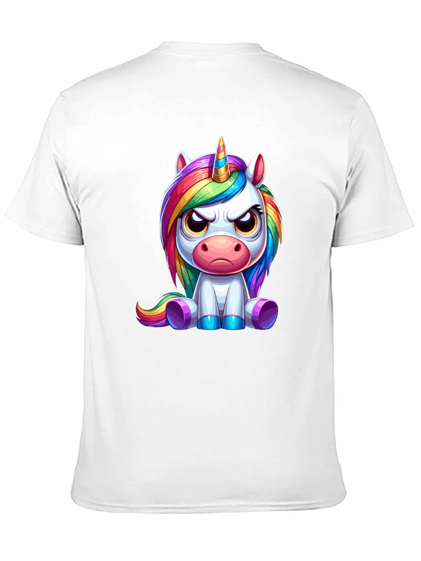 Black Grumpy Unicorn Graphic Tee - Black view 11