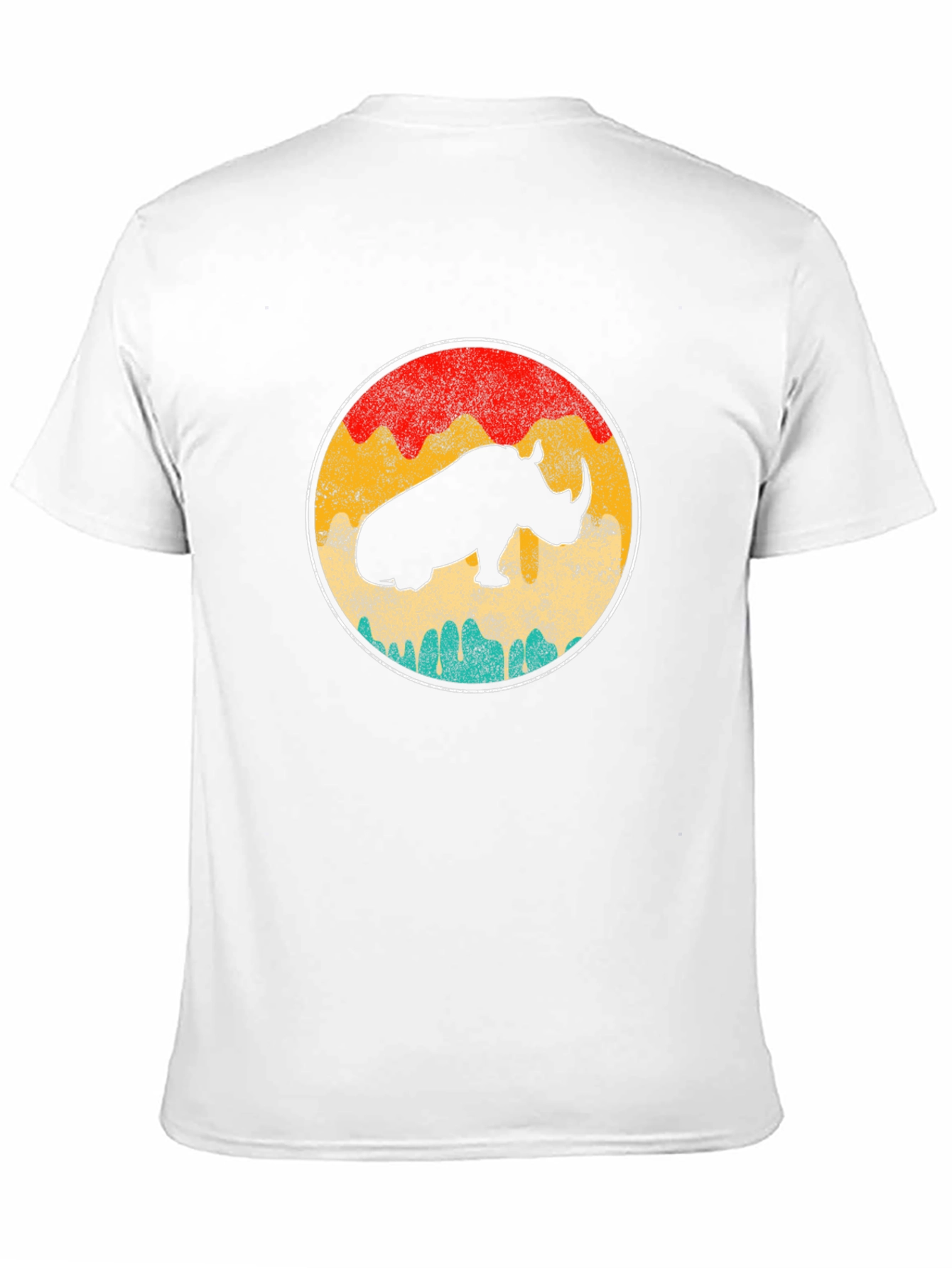 Black Retro Rhino T-Shirt view 11