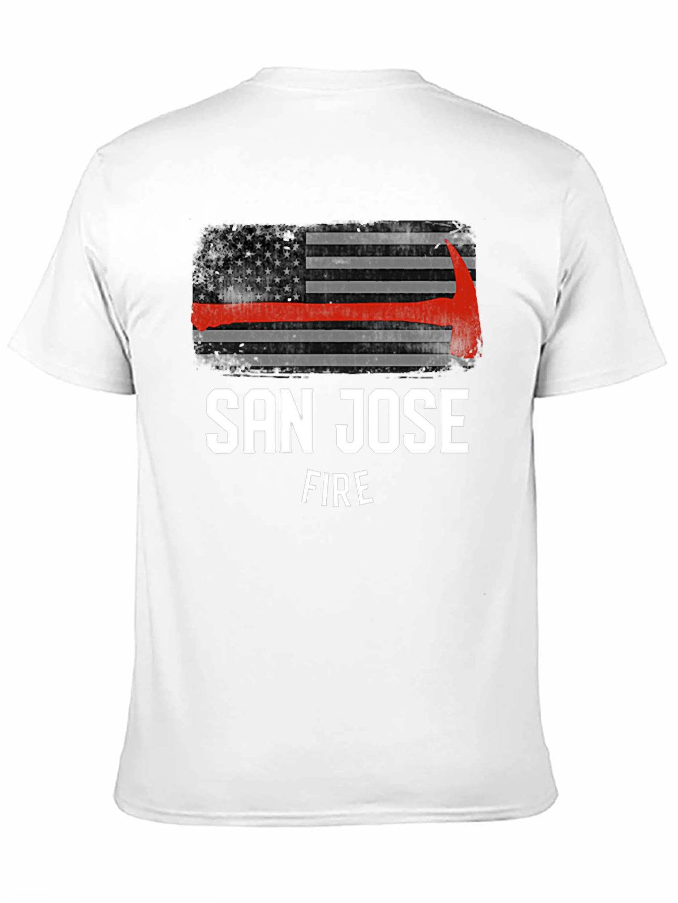 Black San Jose Fire T-Shirt - Thin Red Line Axe view 11