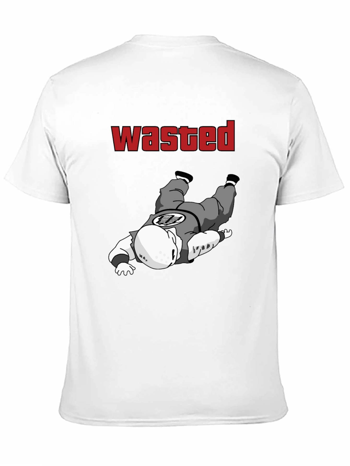 Black Wasted Krillin Funny T-Shirt view 11