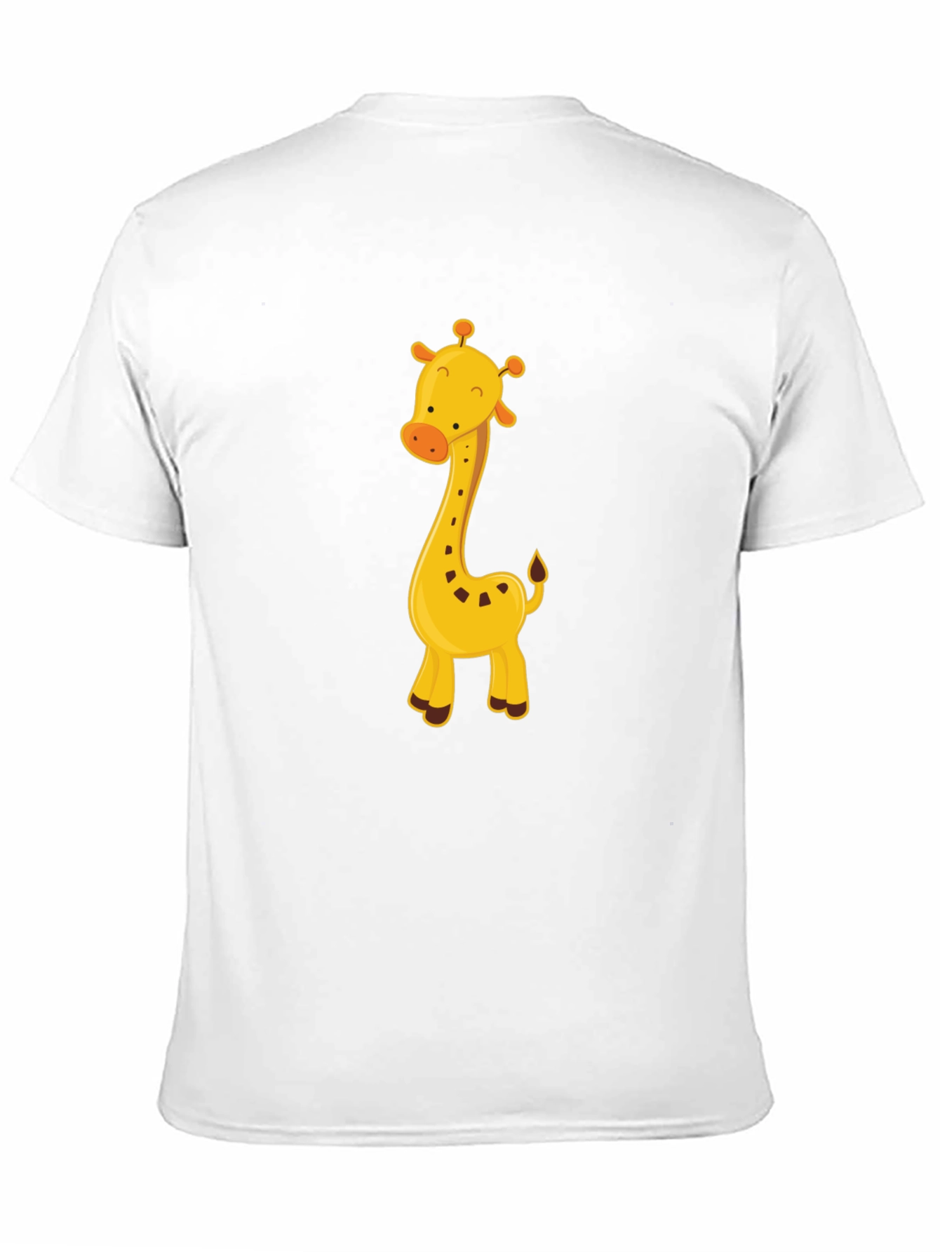 Black Cute Giraffe Graphic Tee - Black Cotton Blend view 11