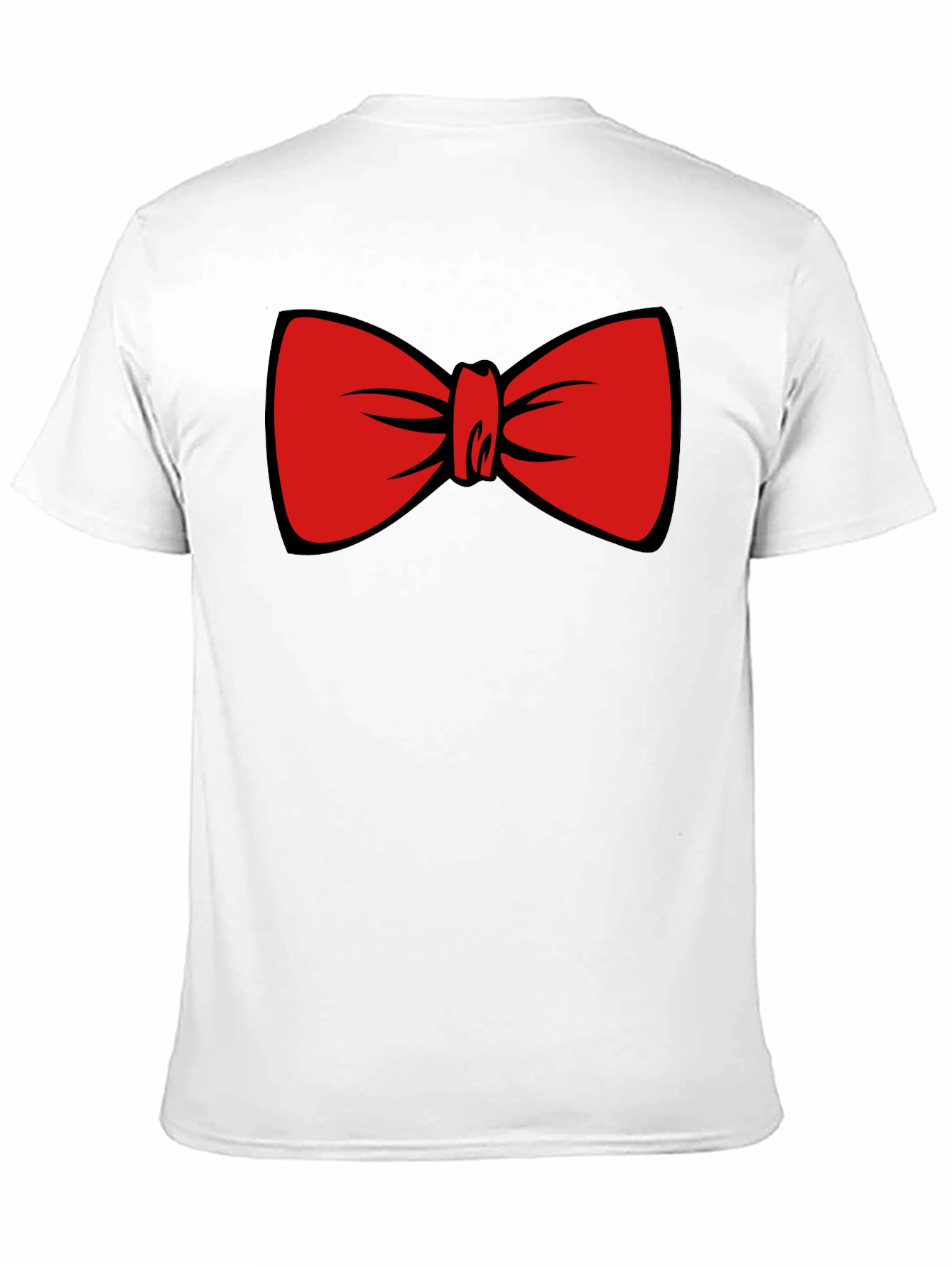 Black Red Bowtie Graphic Black T-Shirt view 11