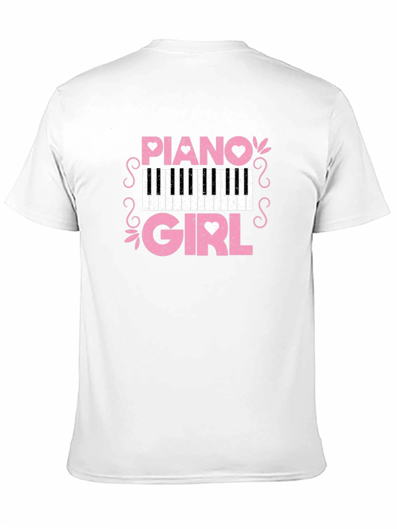 Black Piano Girl Graphic Tee - Music Lover T-Shirt view 11