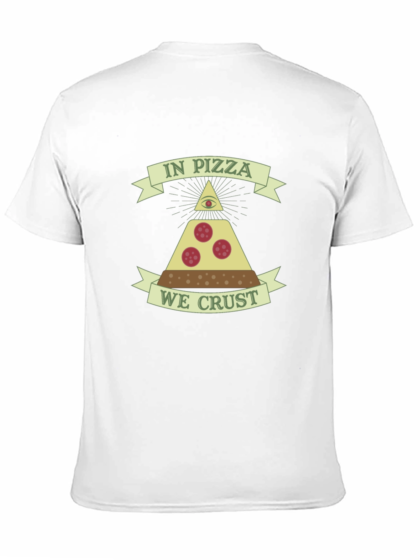 Black In Pizza We Crust Funny Graphic T-Shirt view 11