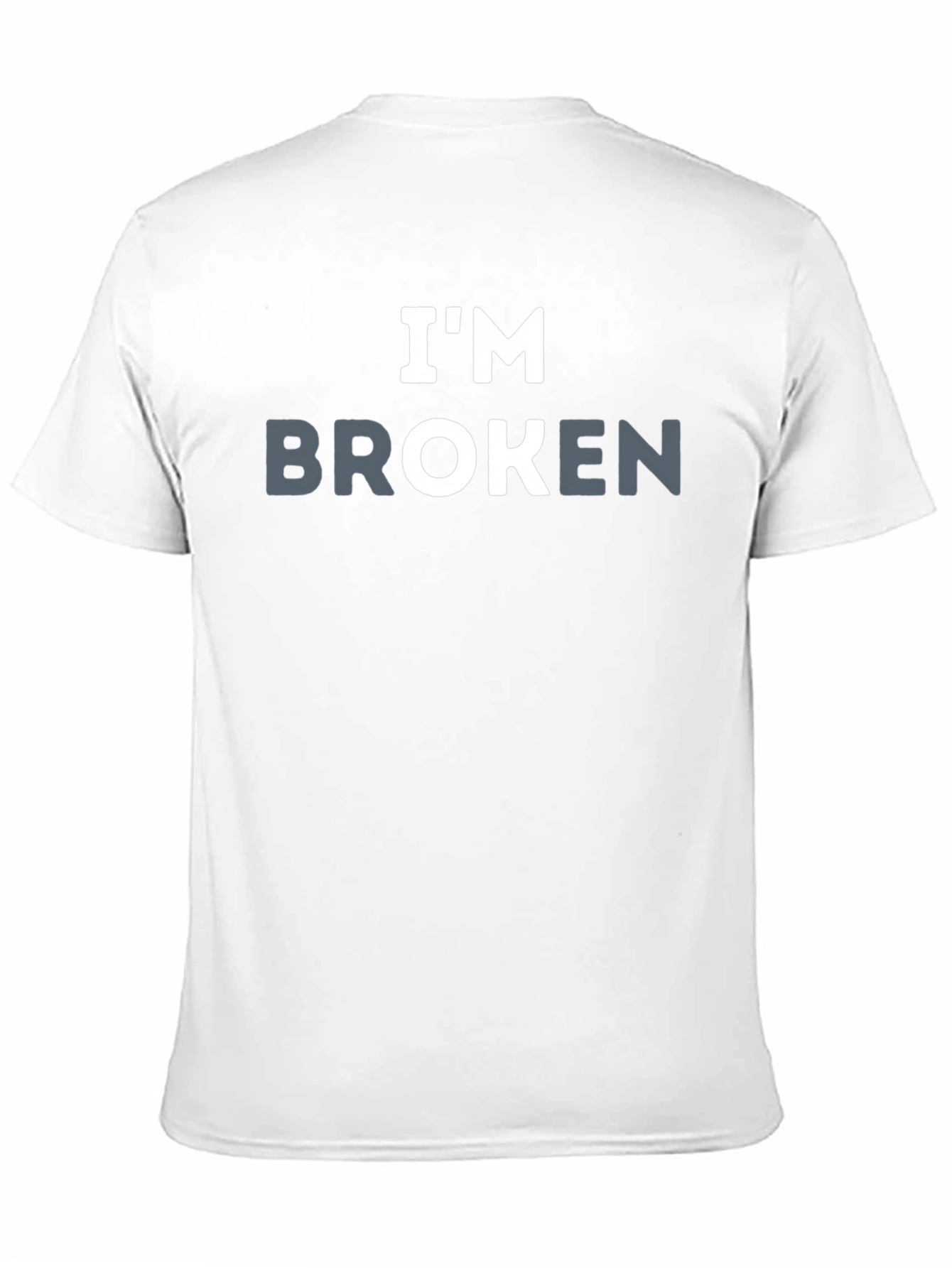 Black I'm Broken Graphic Tee - Unisex Casual T-Shirt view 11