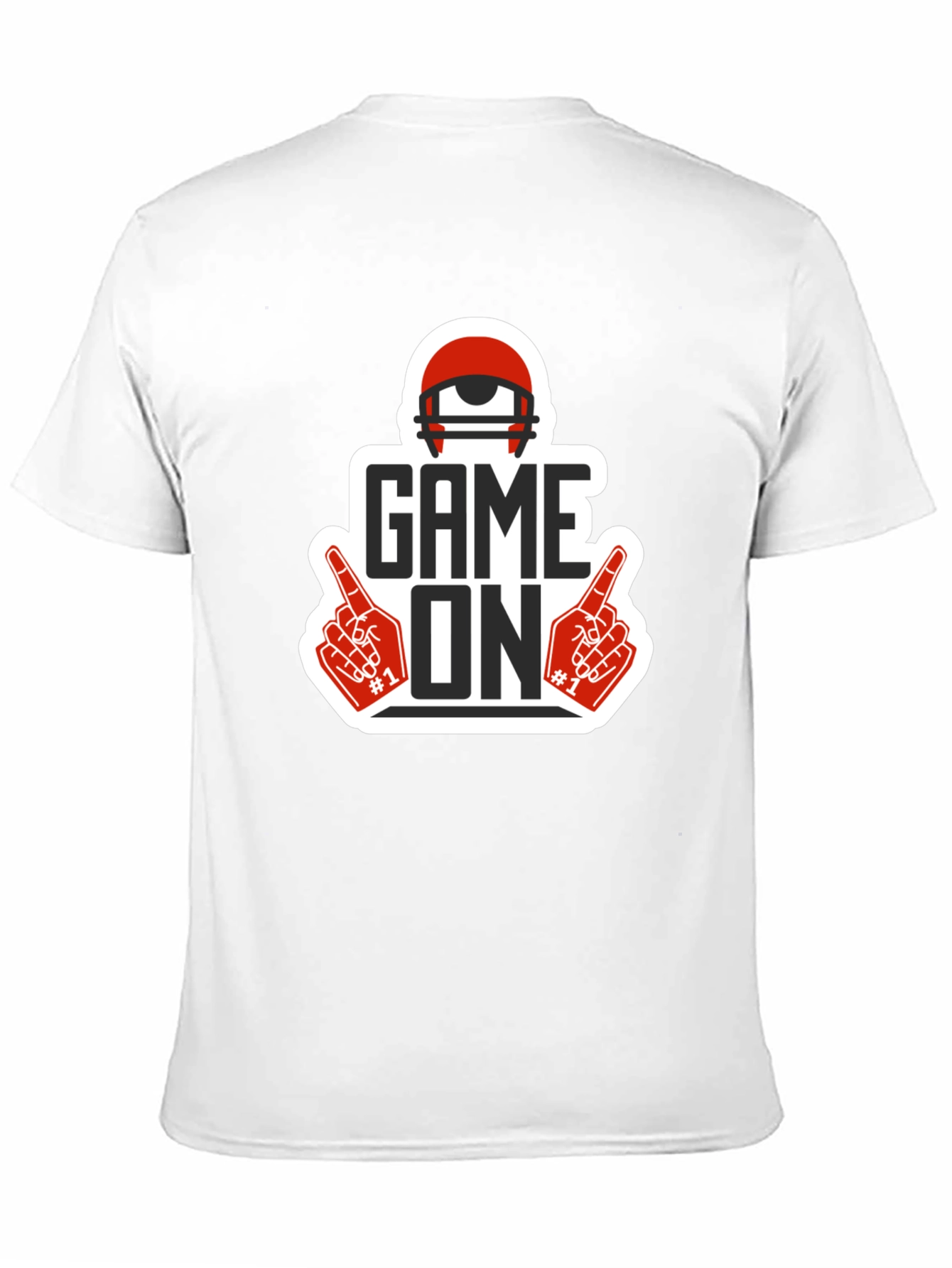 Black Game On Football T-Shirt view 11