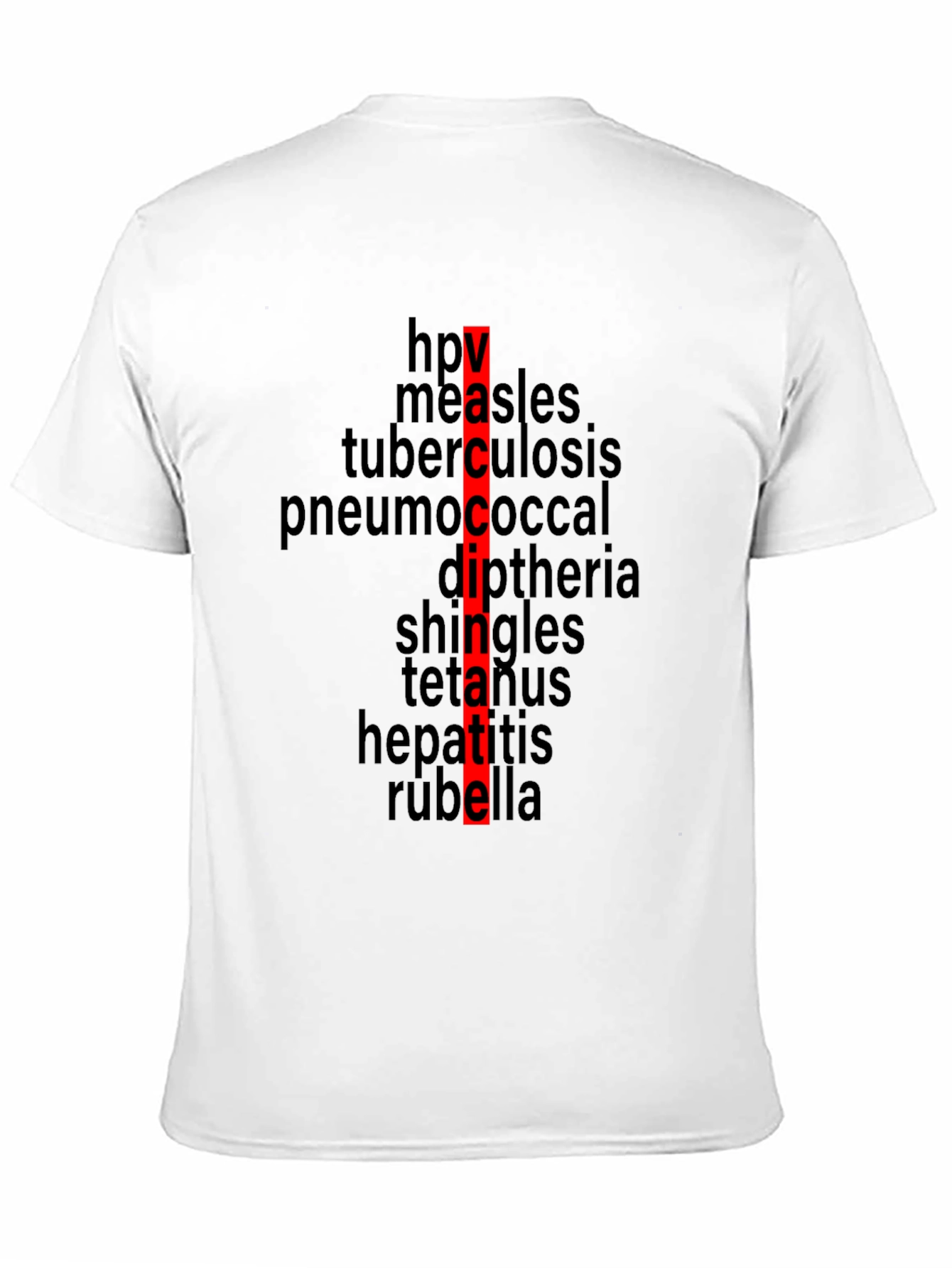 Black Vaccinate! Black T-Shirt - Prevent Disease view 11