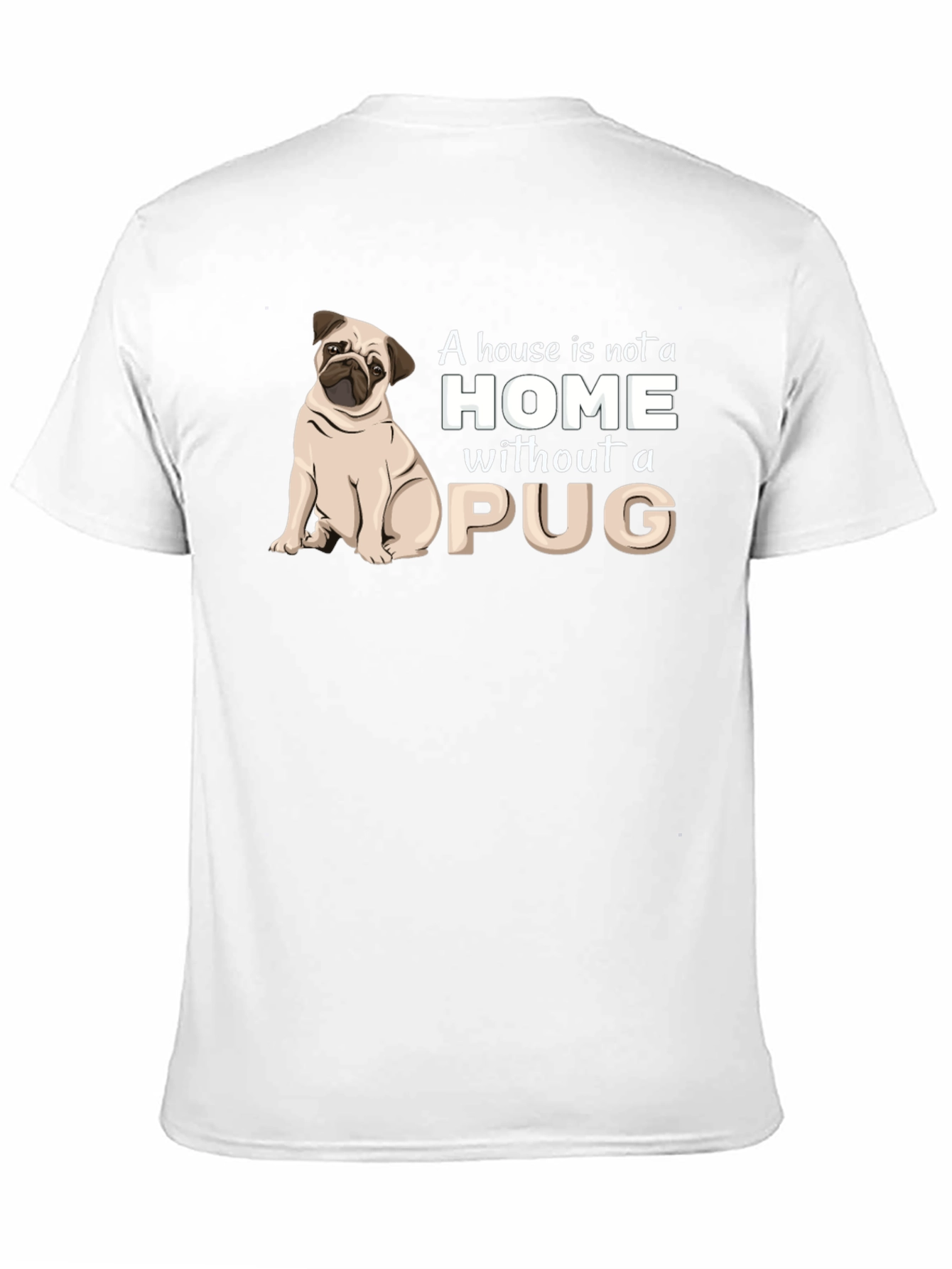 Black Pug Lover T-Shirt: Home Is Where My Pug Is! view 11