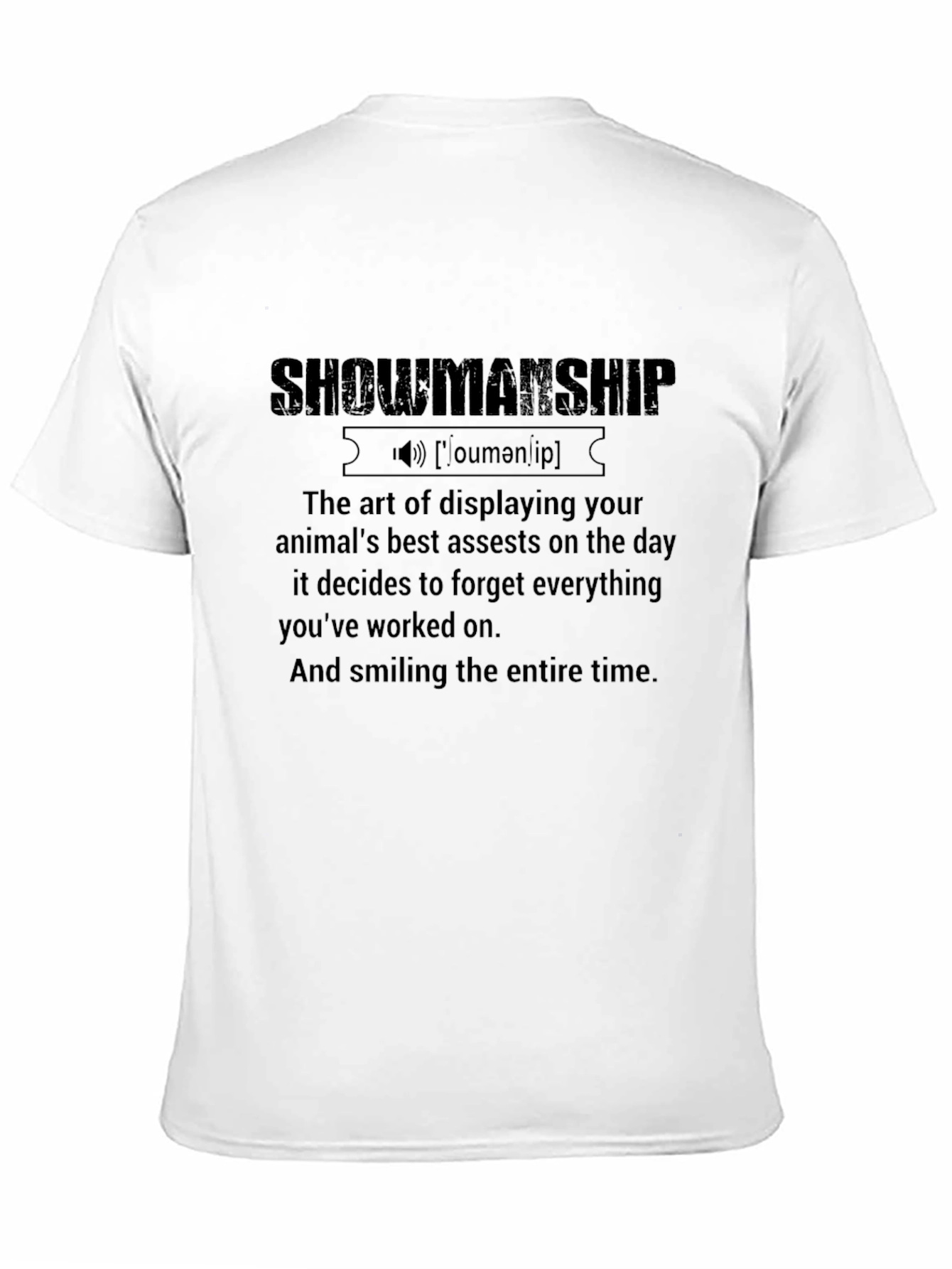 Black Showmanship Definition T-Shirt - Black view 11
