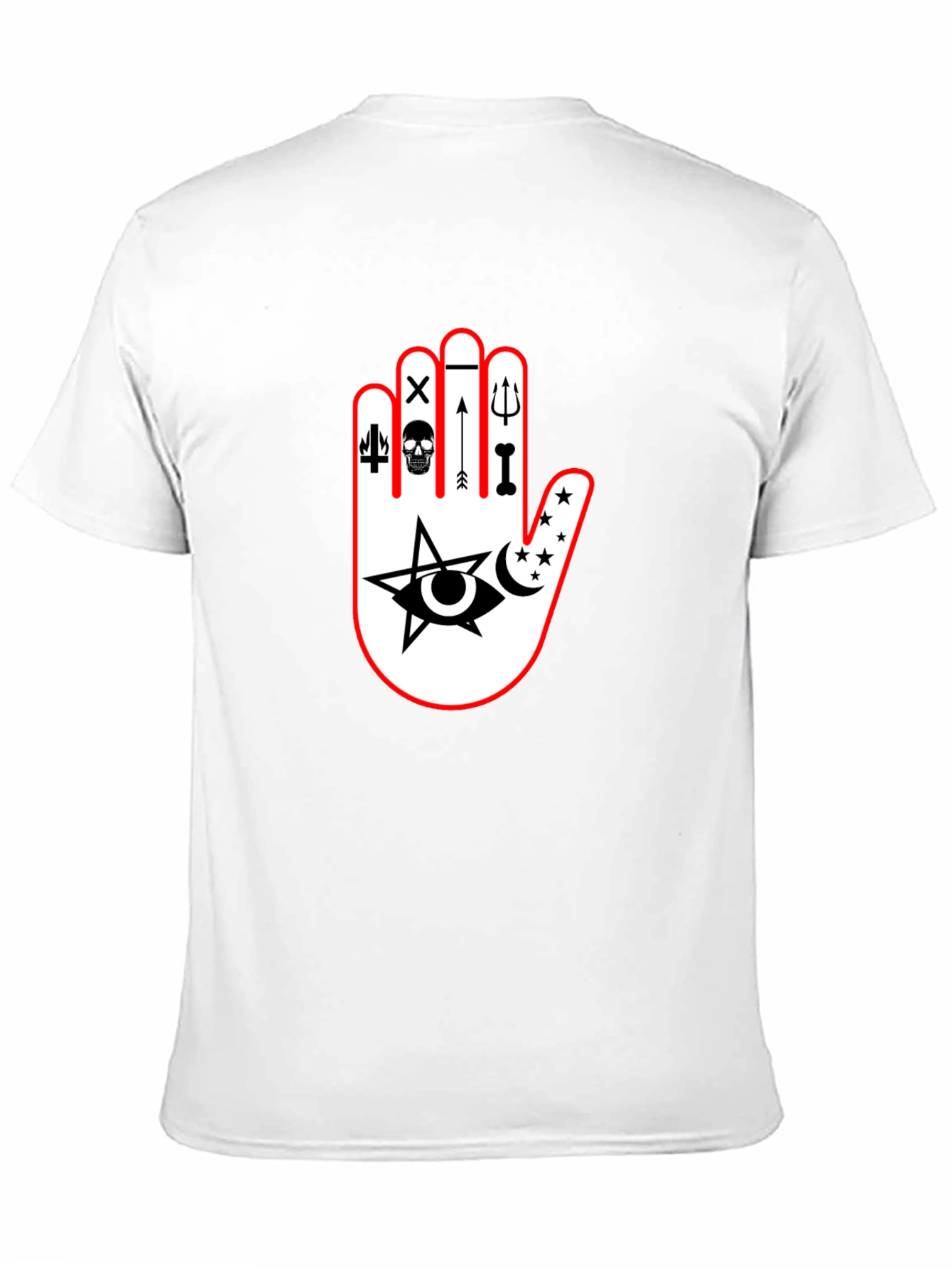 Black Mystic Palm Graphic Tee - Black Cotton T-Shirt view 11