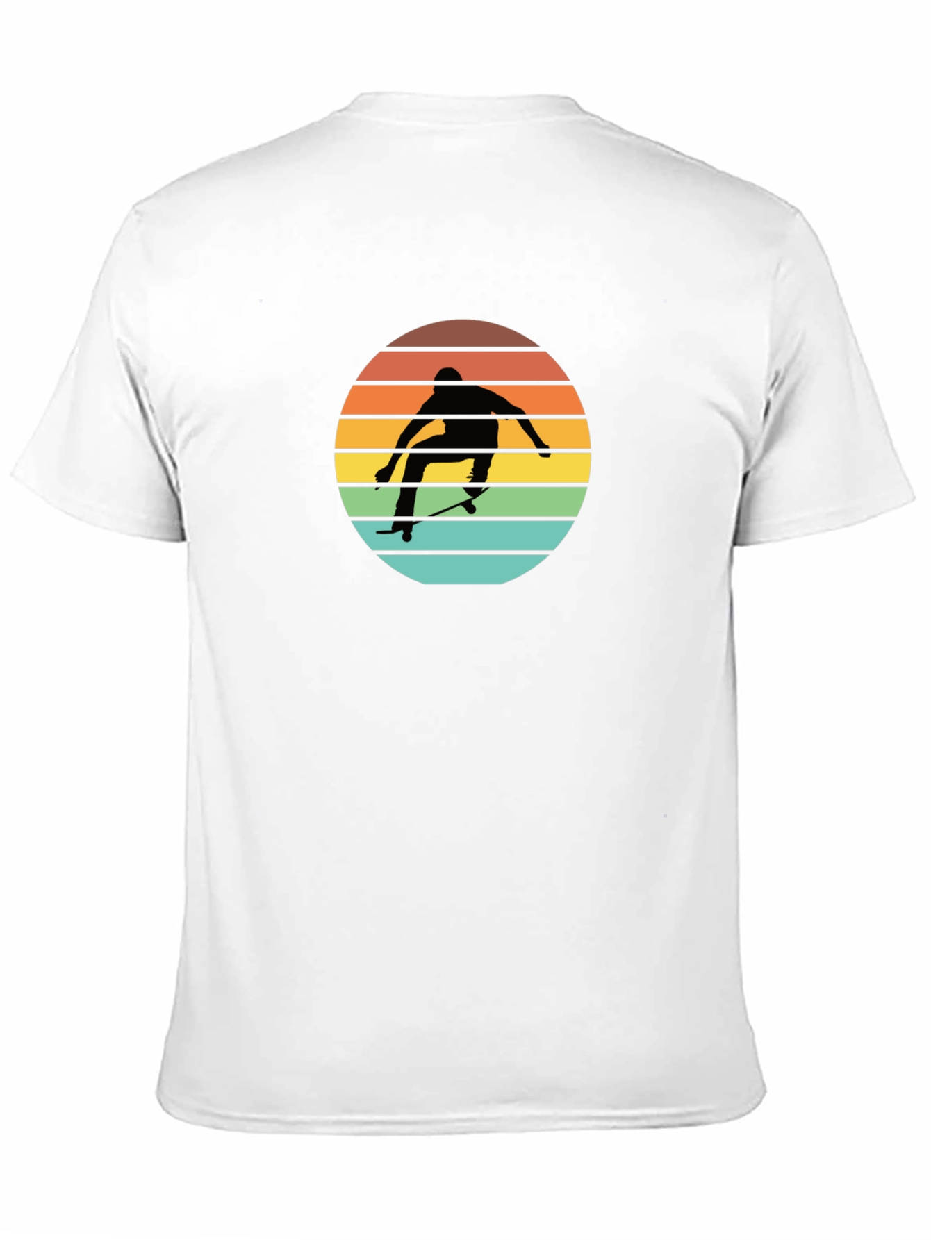 Black Skateboarder Sunset Graphic Tee - Cool Black T-Shirt view 11