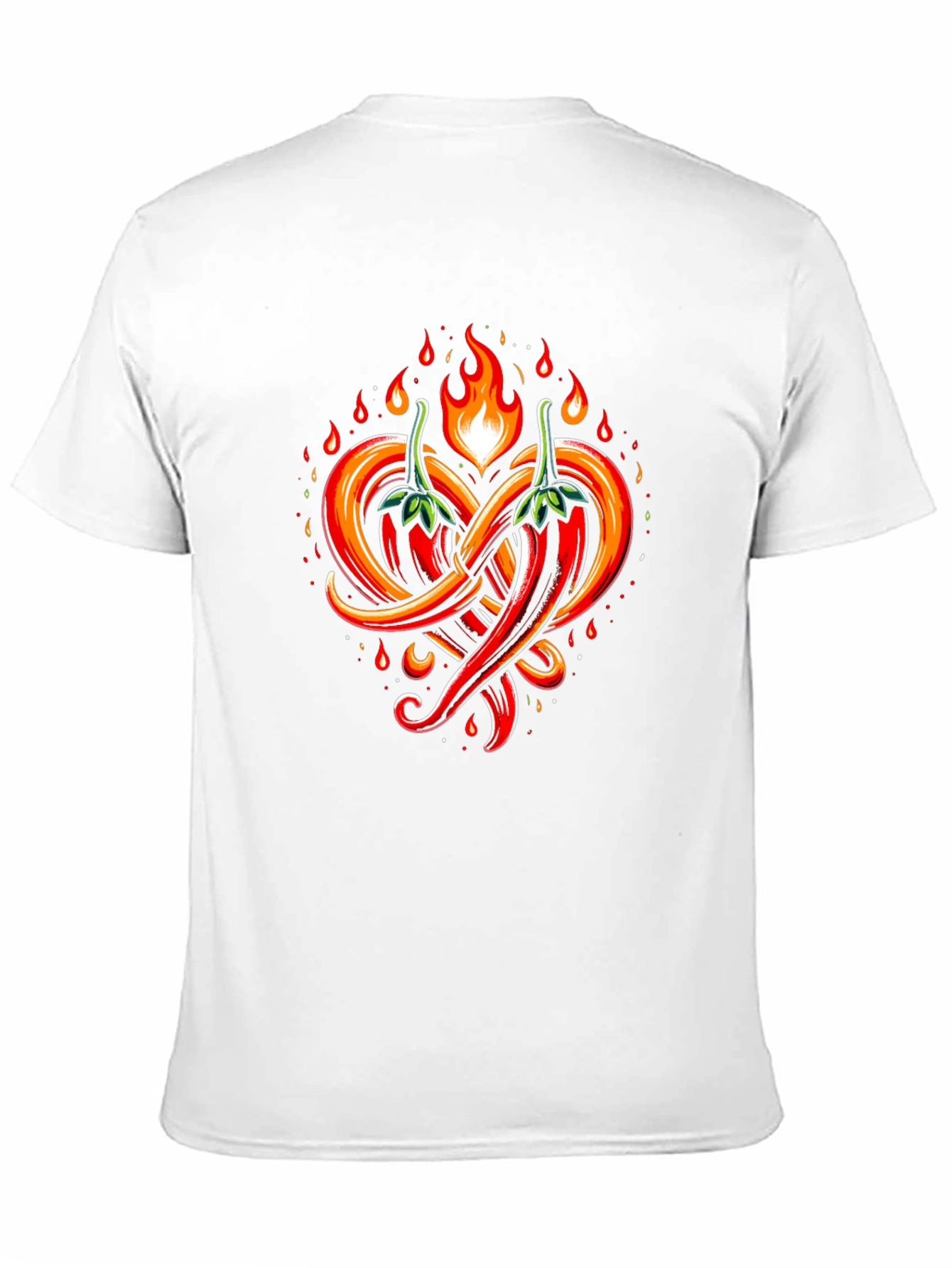 Black Spicy Chili Heart Graphic Tee - Black view 11