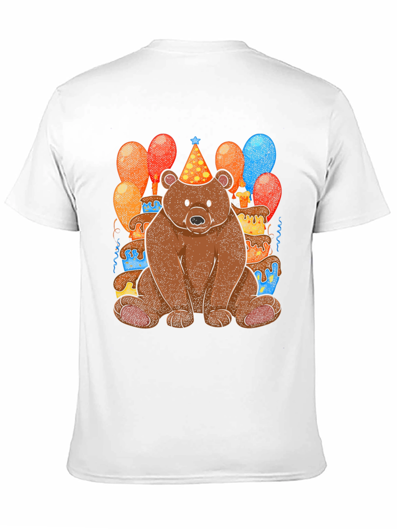 Black Birthday Bear T-Shirt: Cute Cartoon Animal Tee view 11