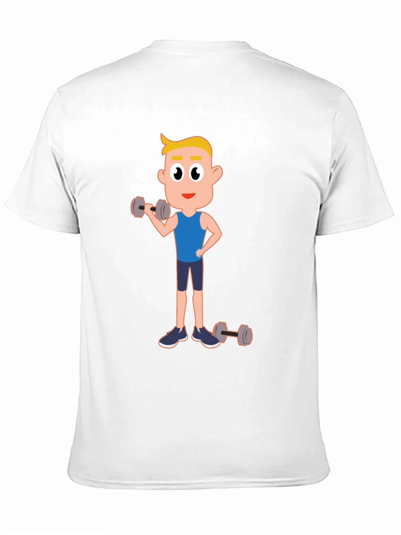 Black Cartoon Fitness T-Shirt: Gym Workout Tee view 11