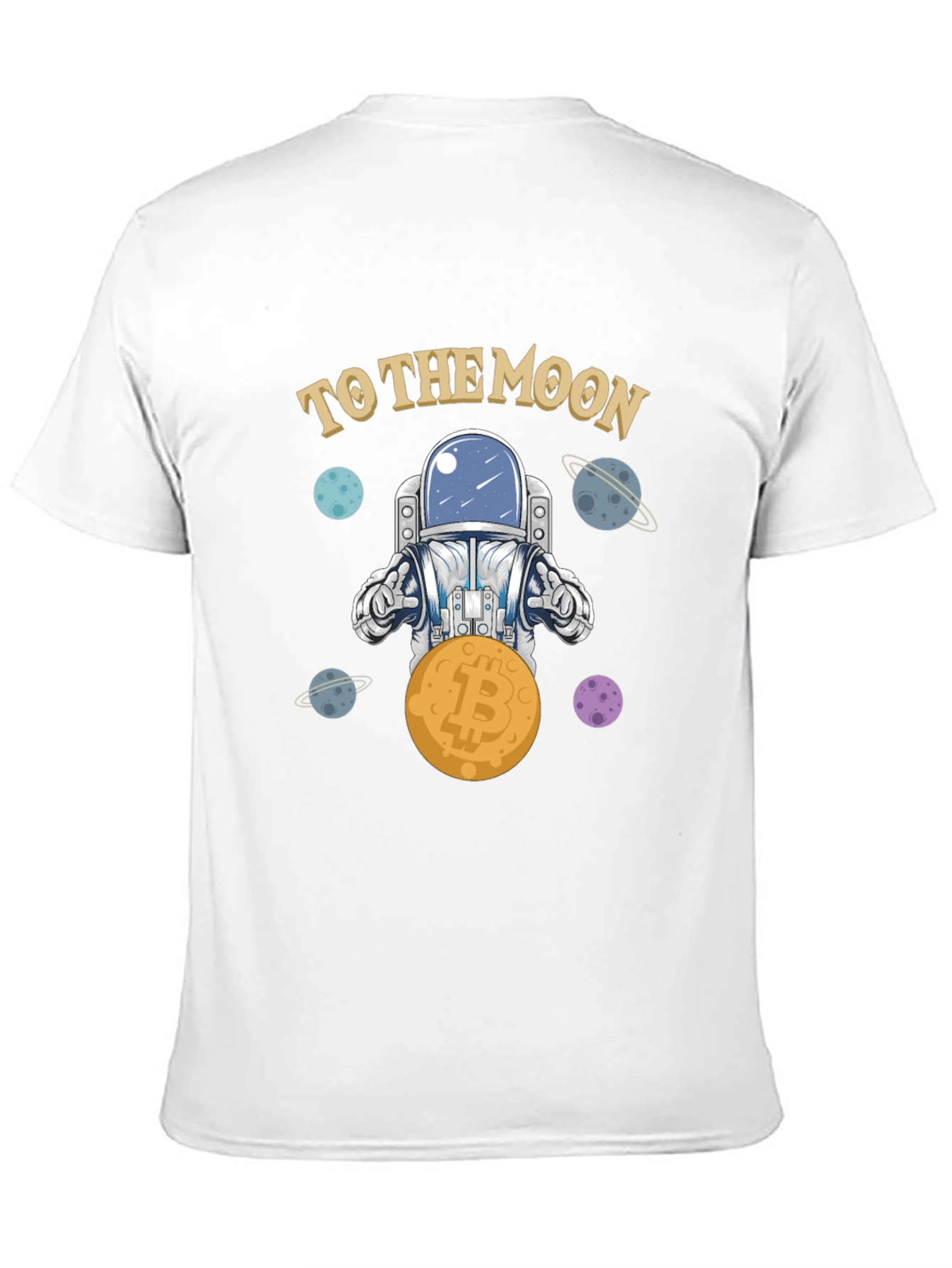 Black Bitcoin Astronaut T-Shirt - To The Moon Crypto Tee view 11