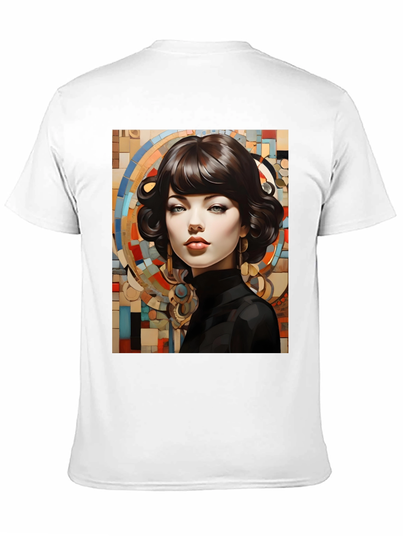Black Elegant Woman Portrait T-Shirt view 11