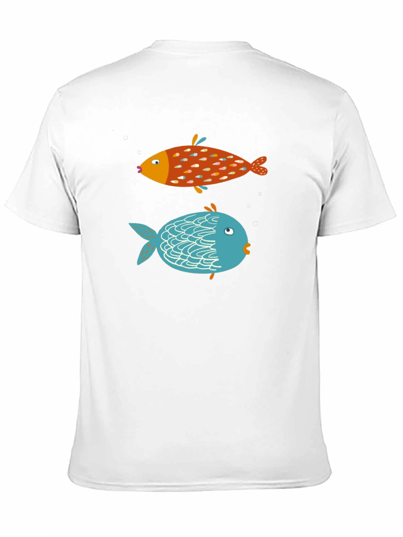 Black Fun Fish Graphic Tee - Black Cotton T-Shirt view 11