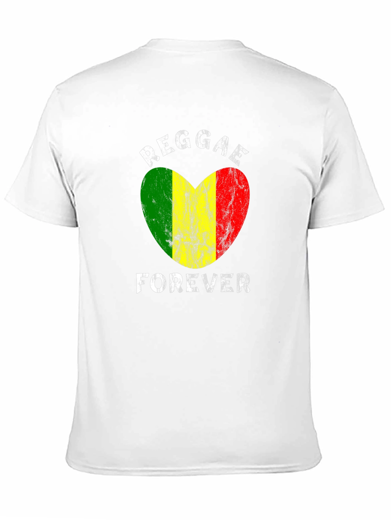 Black Reggae Forever Heart Graphic T-Shirt view 11