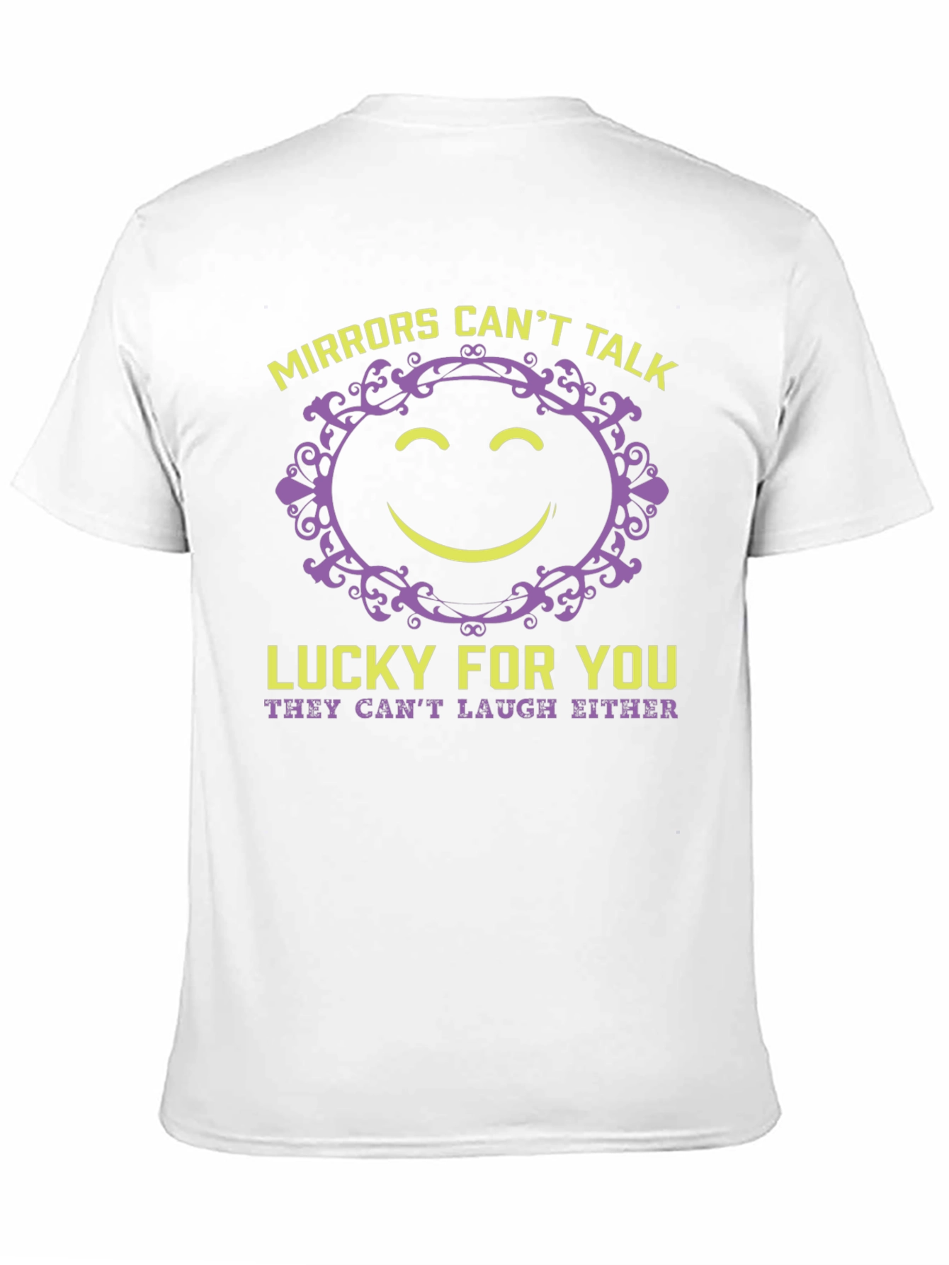 Black Mirrors Can't Talk Funny Graphic T-Shirt view 11