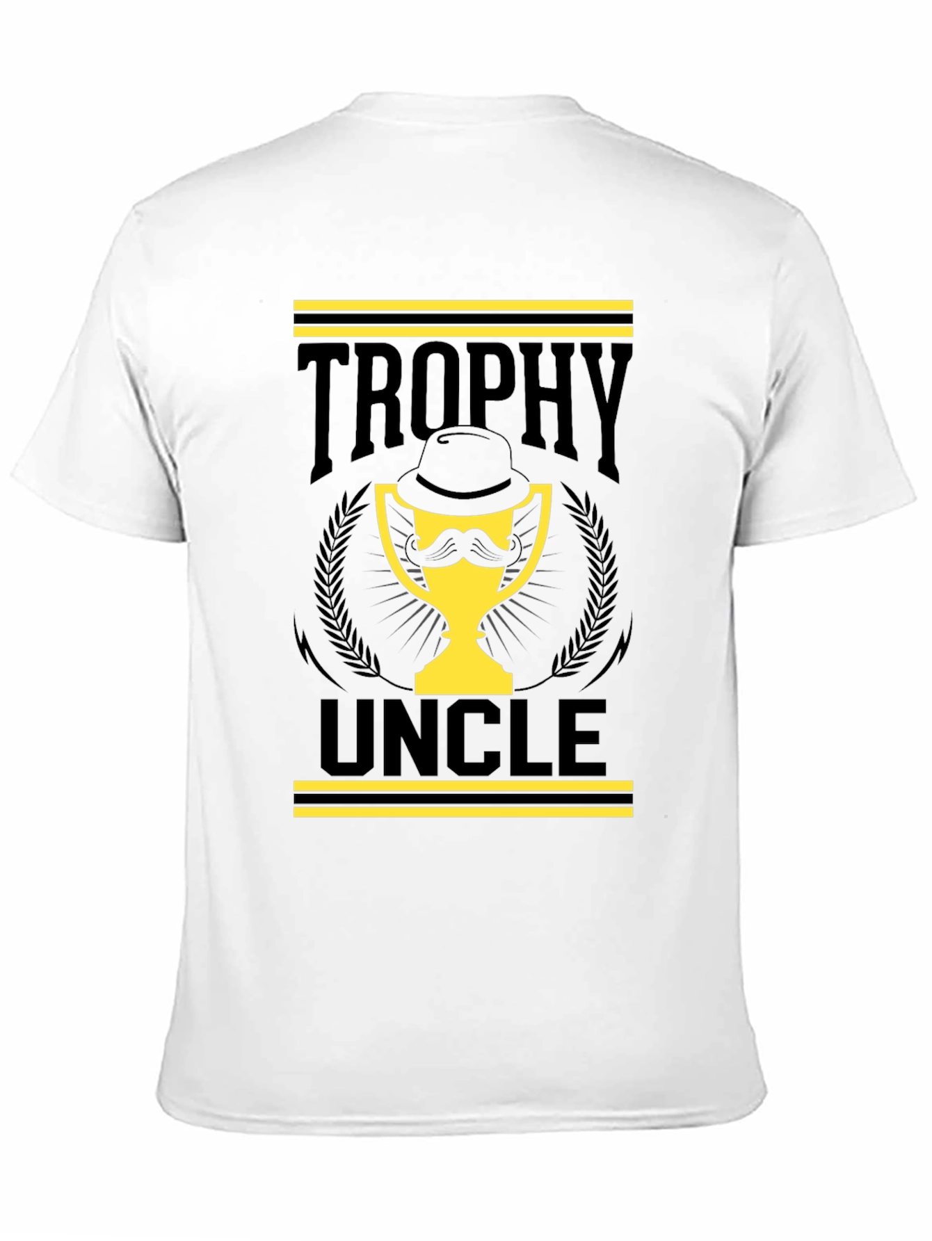 Black Trophy Uncle Graphic Tee - Black Cotton T-Shirt view 11