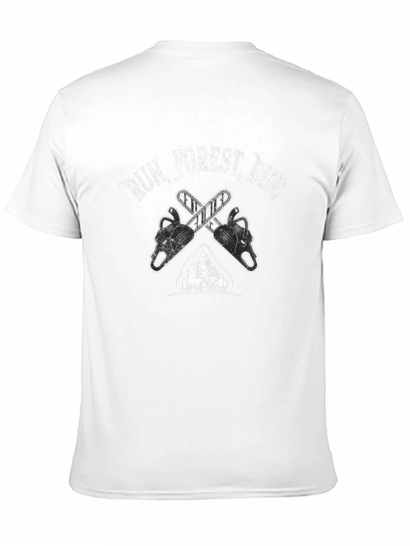 Black Run Forest Run Chainsaw T-Shirt view 11