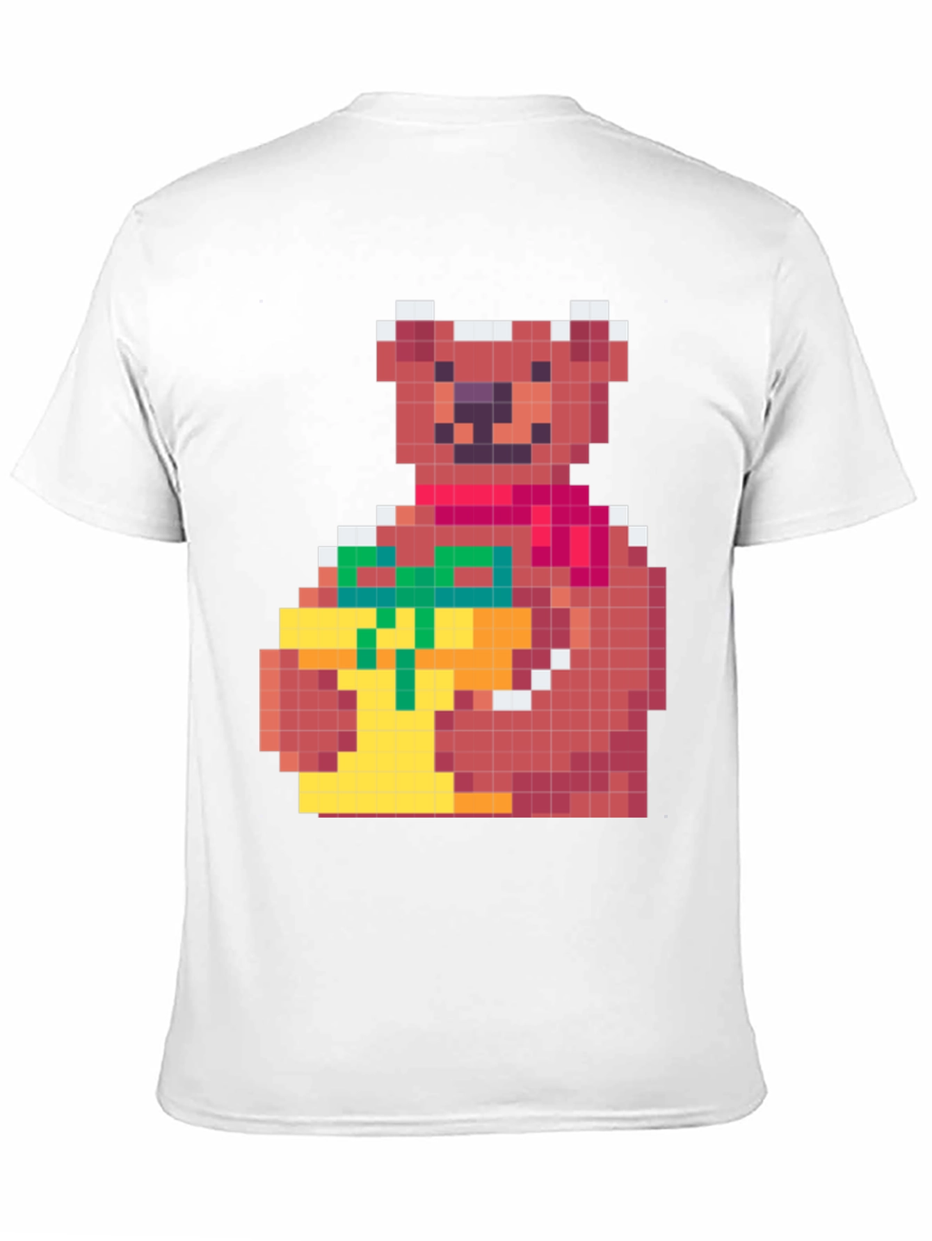 Black Pixelated Bear with Gift T-Shirt view 11
