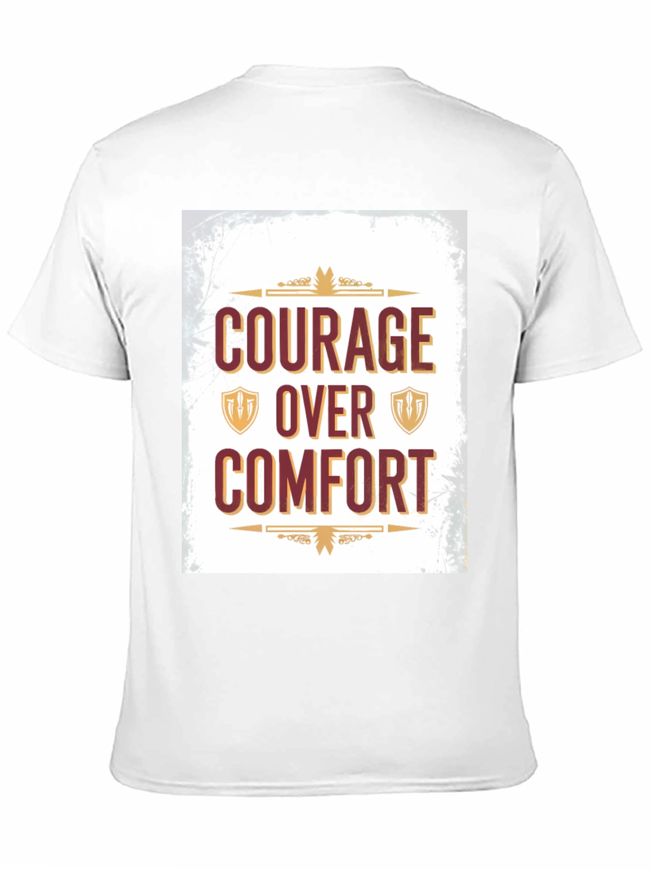 Black Courage Over Comfort Graphic Tee - Motivational Design view 11