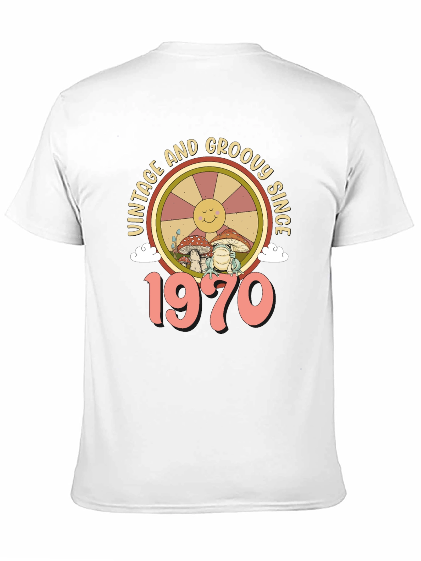 Black Vintage Groovy Since 1970 T-Shirt view 11