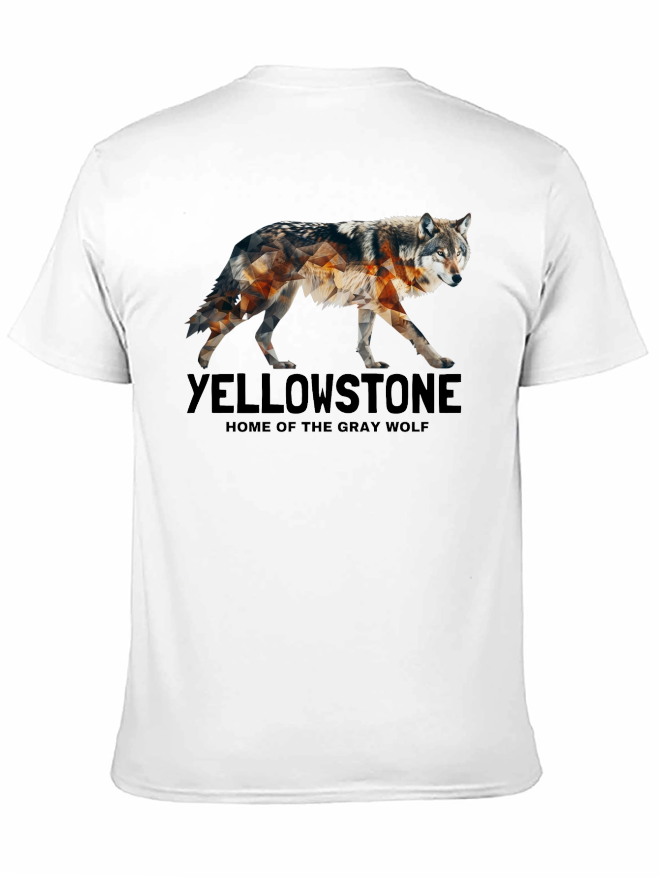 Black Yellowstone Wolf Graphic Tee - Nature Inspired Design view 11