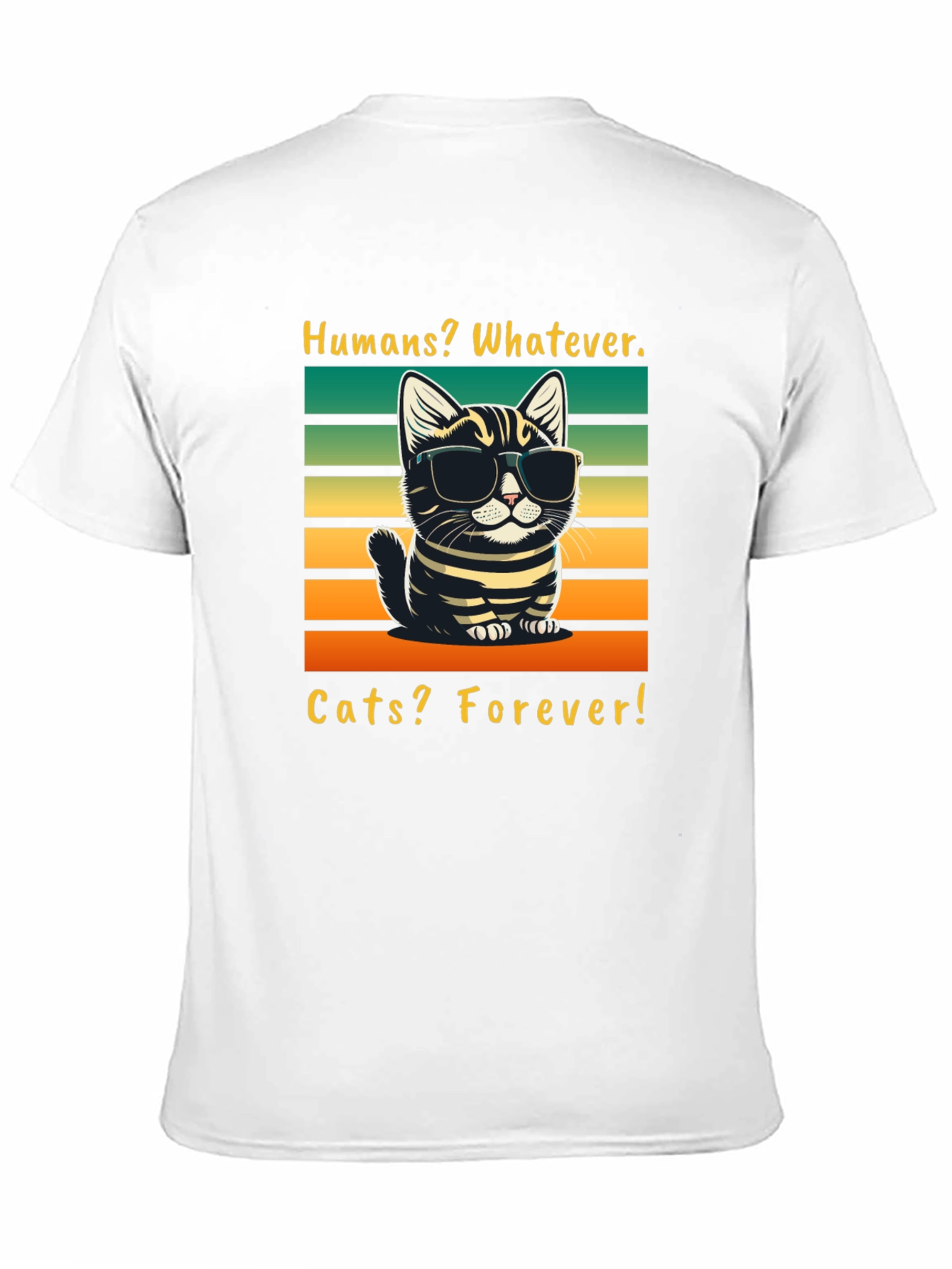 Black Humans Whatever Cats Forever T-Shirt view 11