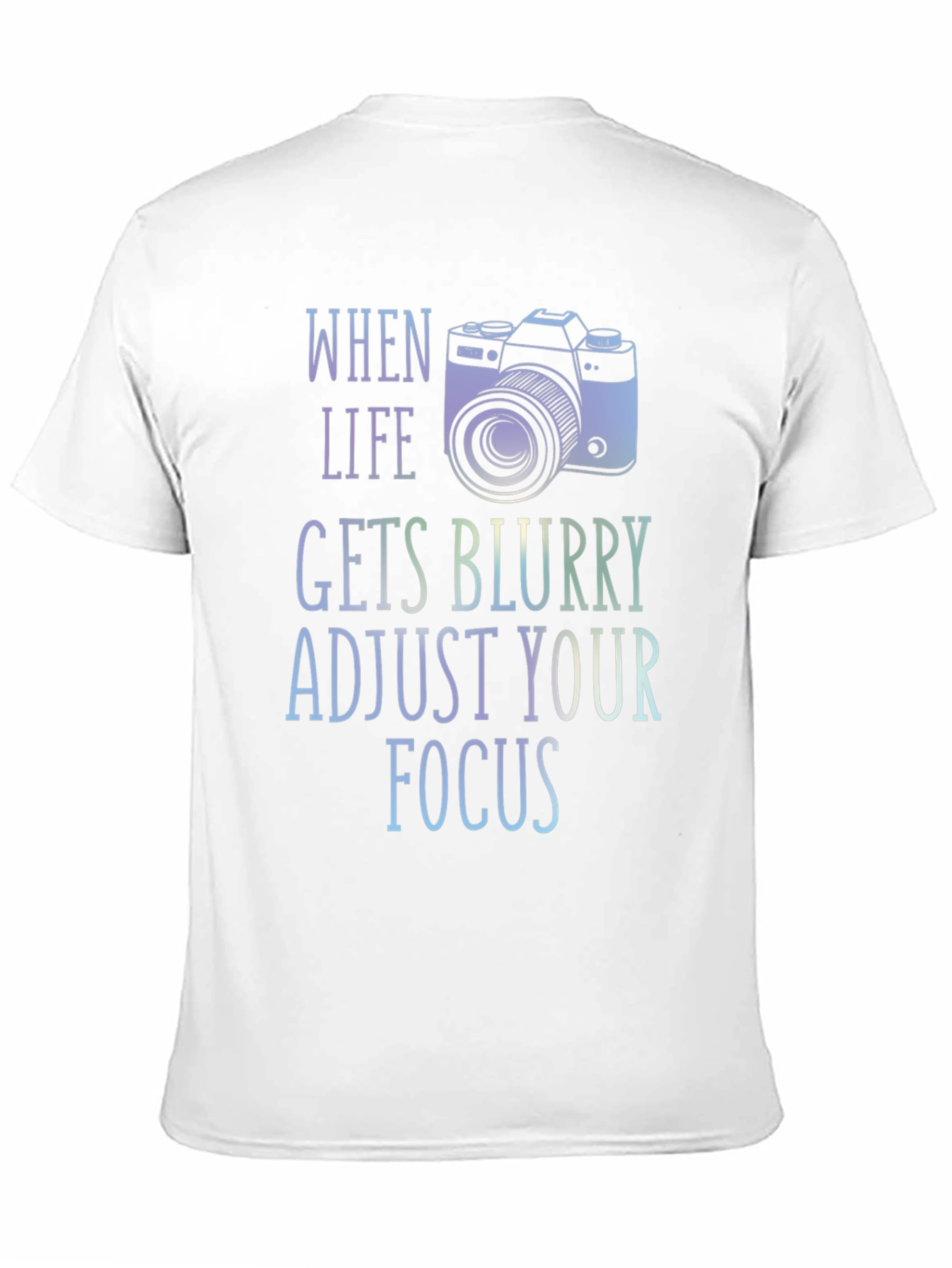 Black Adjust Your Focus Graphic T-Shirt view 11