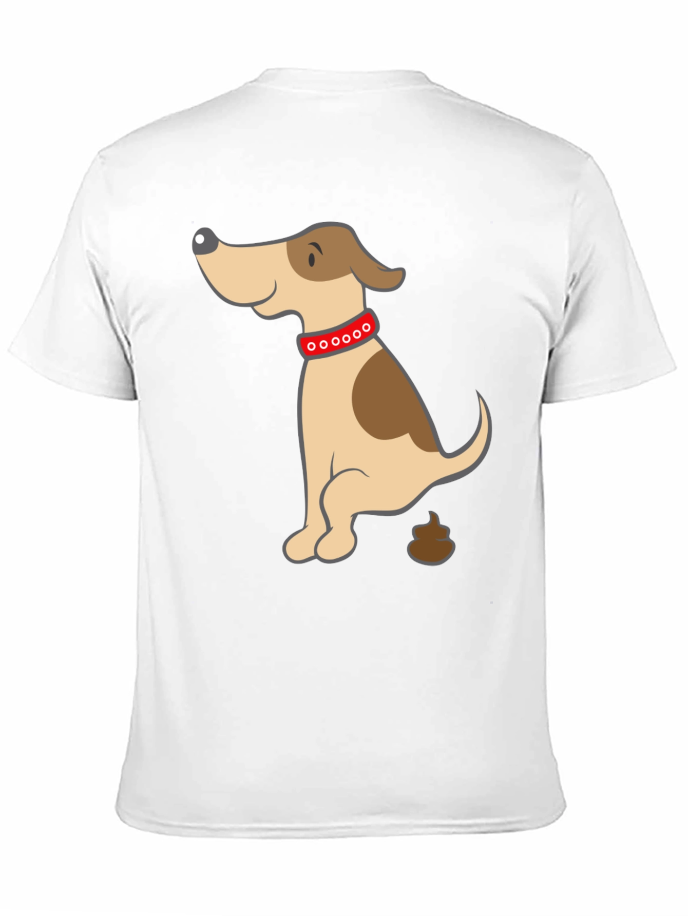 Black Funny Dog Poop Cartoon Black T-Shirt view 11