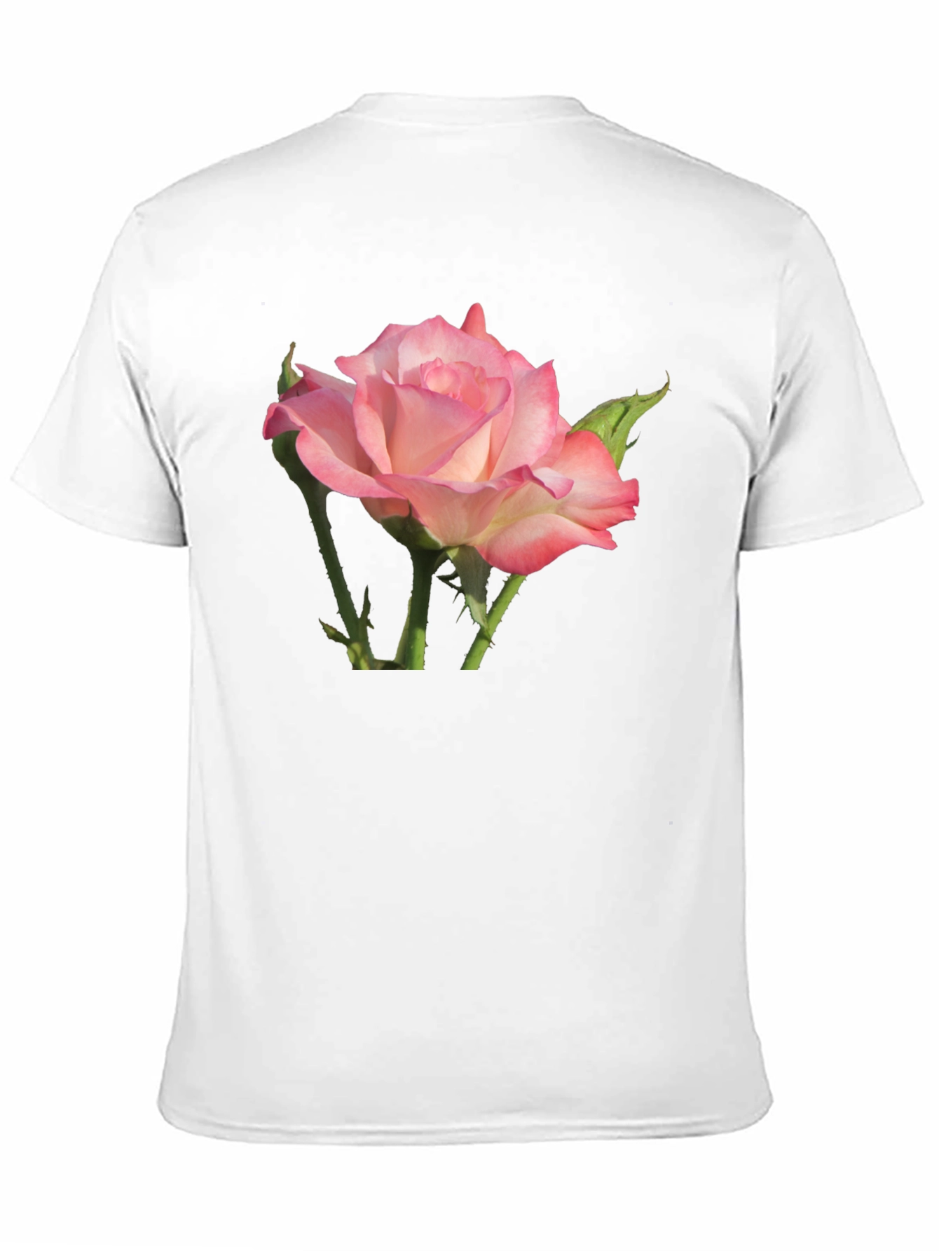 Black Pink Rose Graphic Black T-Shirt view 11