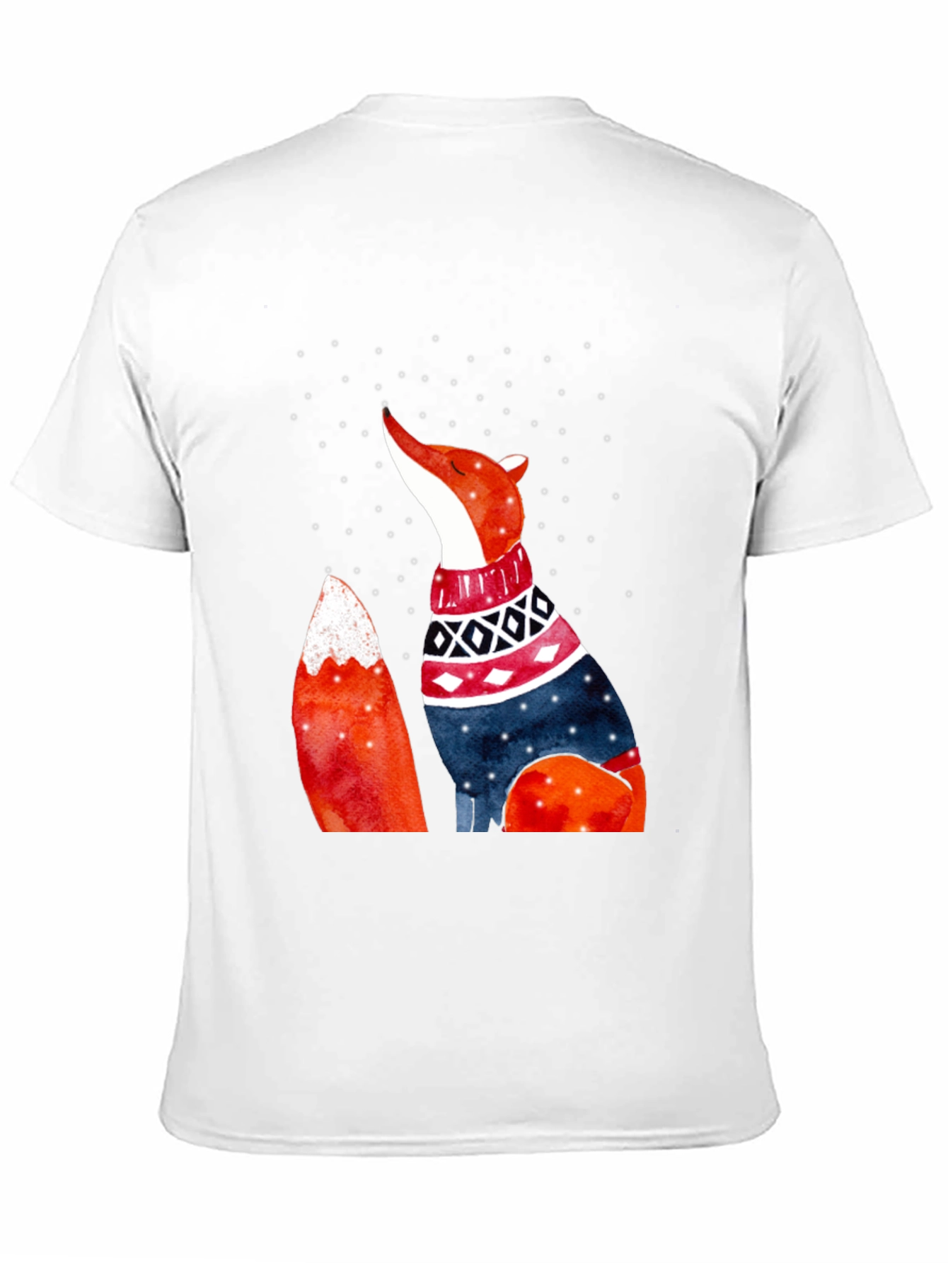 Black Fox in Sweater Graphic T-Shirt view 11