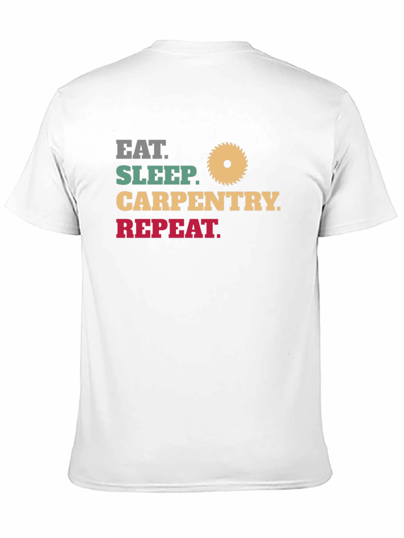 Black Eat Sleep Carpentry Repeat - Men's Black T-Shirt view 11