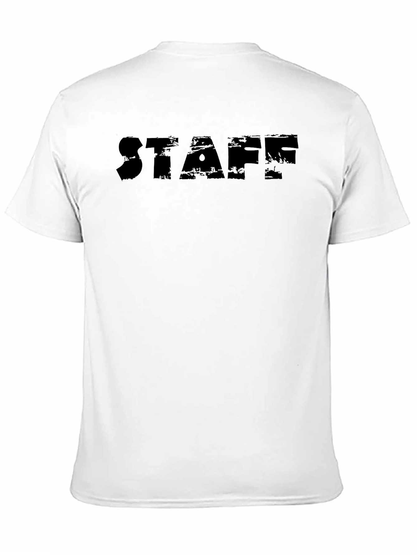 Black Black "STAFF" Graphic Tee - Casual Crew Neck view 11