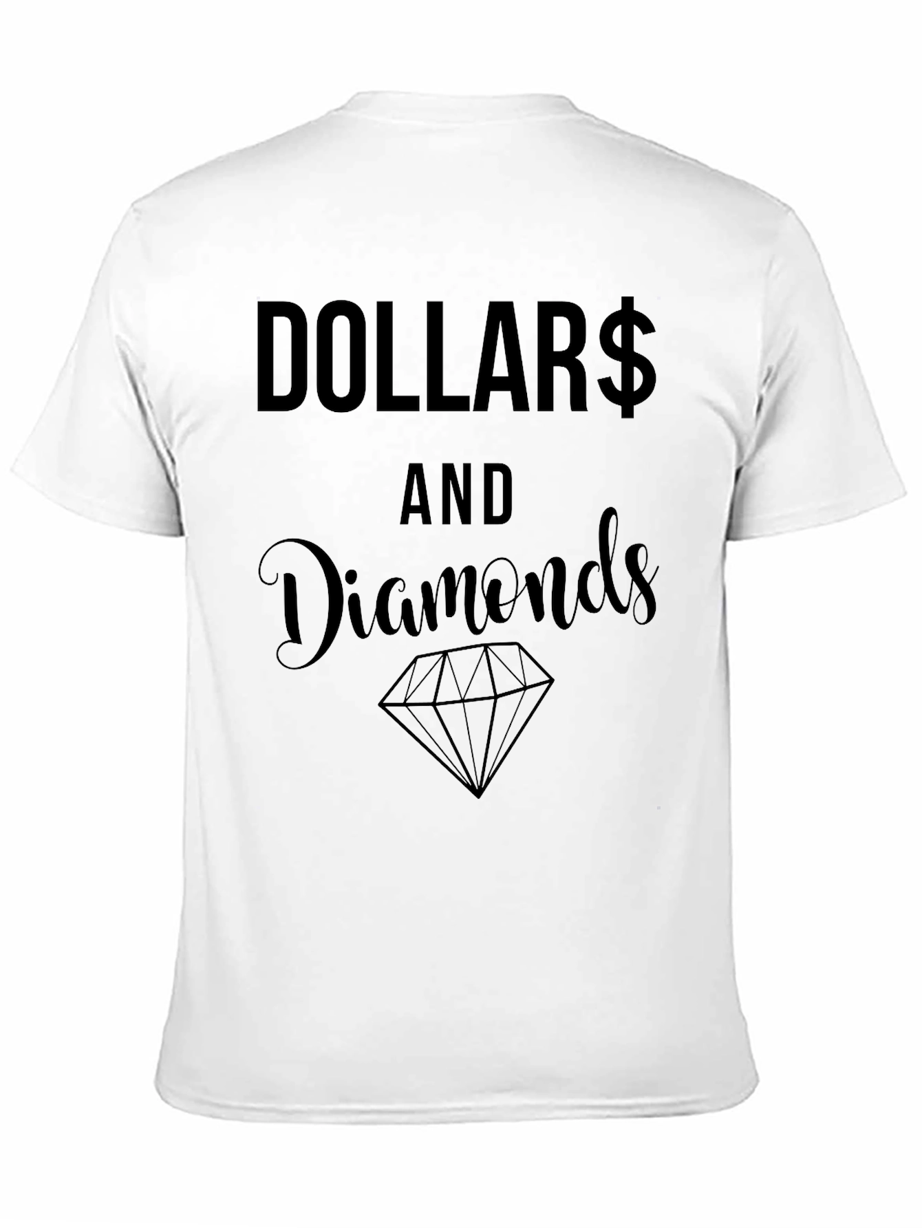 Black Dollar and Diamonds Graphic Tee view 11