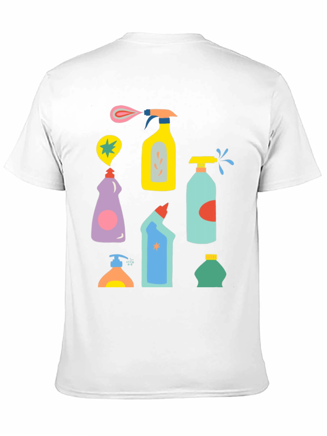 Black Cleaning Supplies Graphic T-Shirt view 11