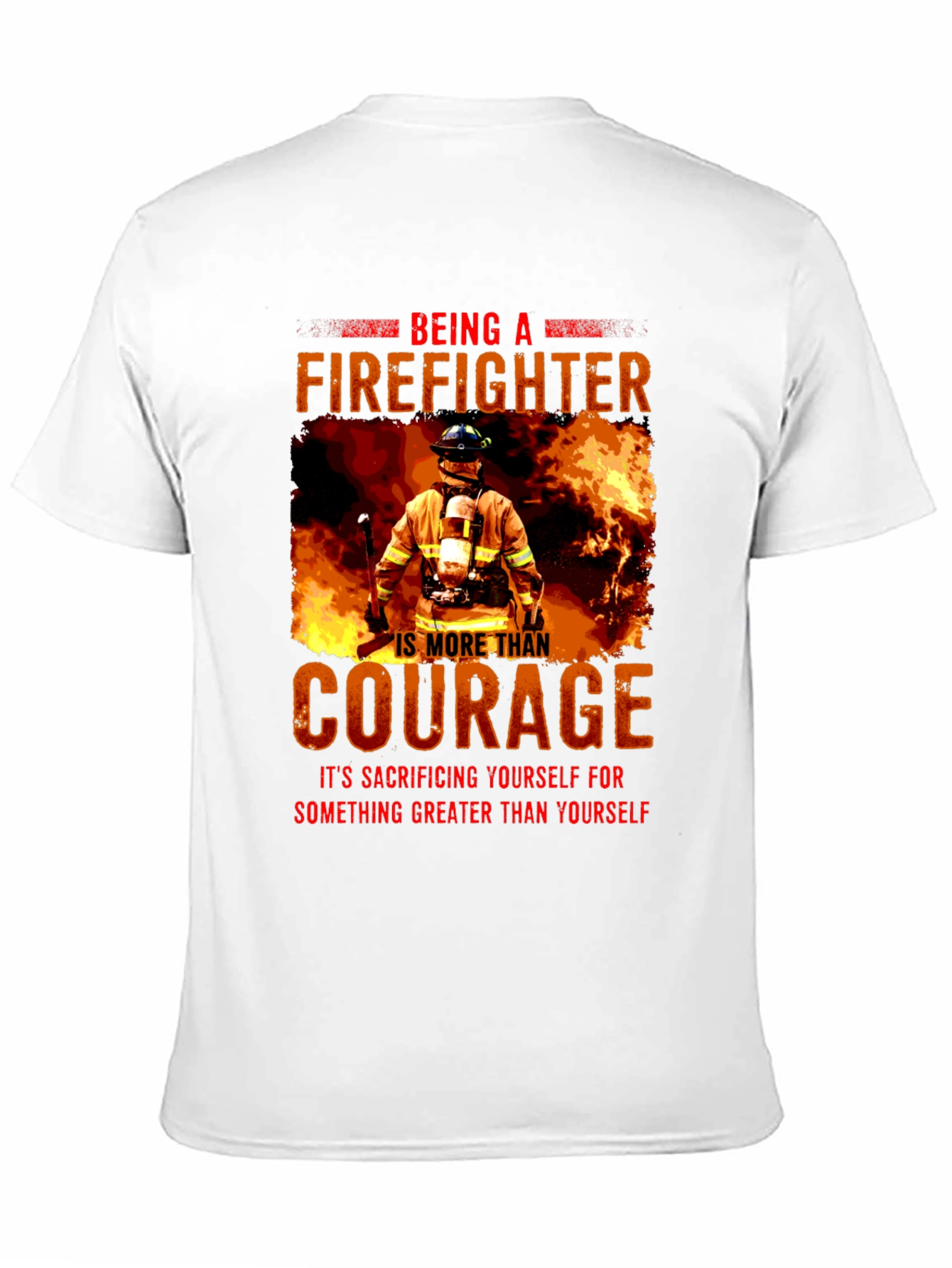 Black Firefighter Courage T-Shirt view 11