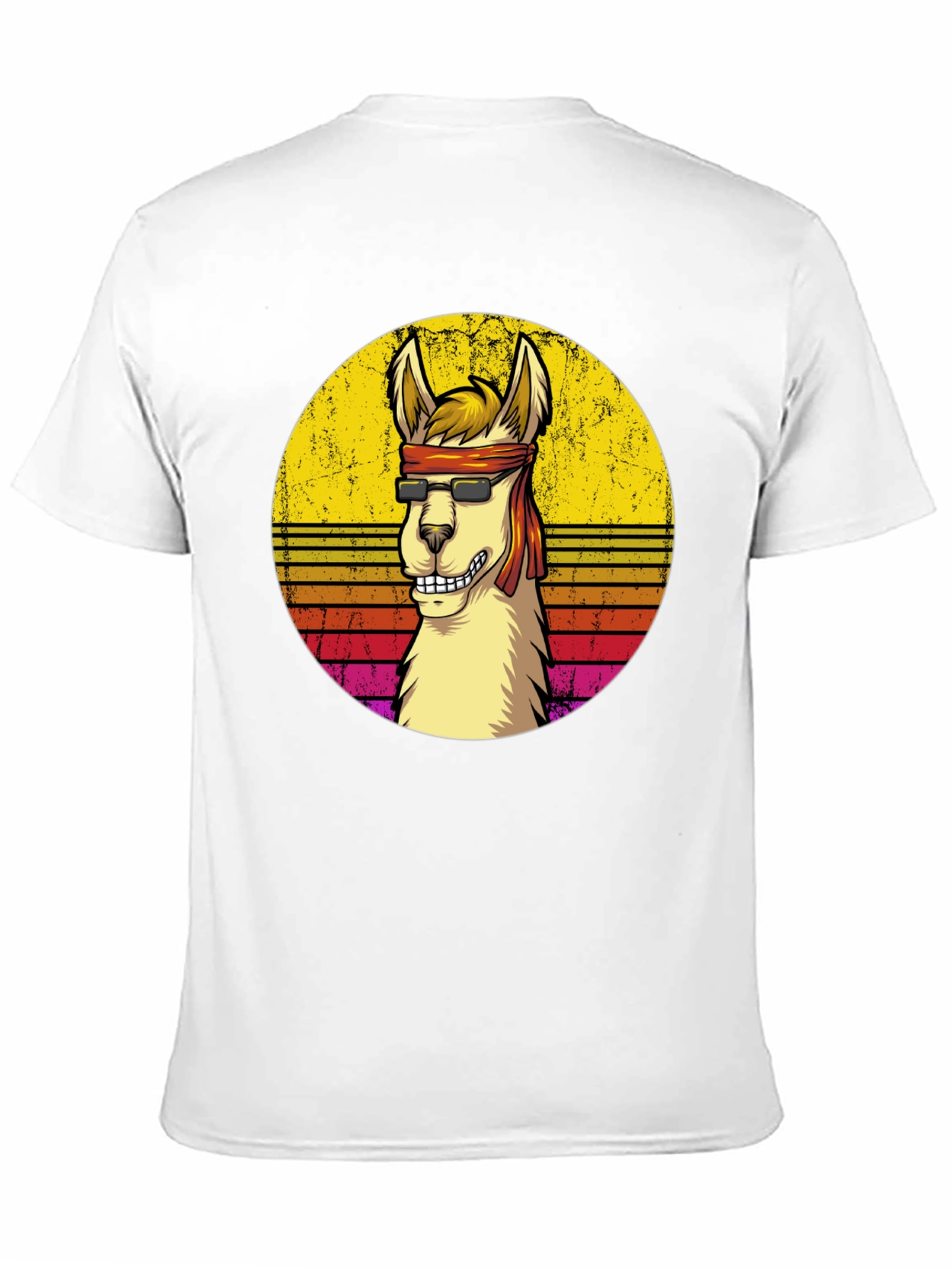 Black Retro Llama Graphic T-Shirt view 11