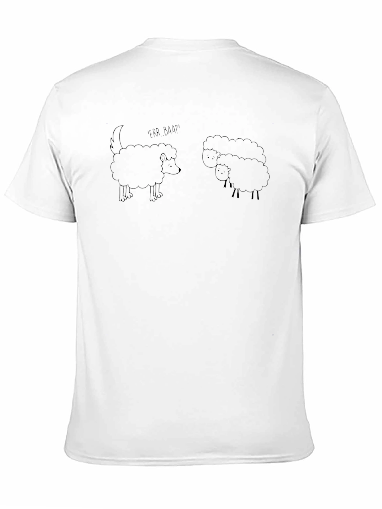 Black Funny Wolf in Sheep's Clothing Graphic Tee view 11