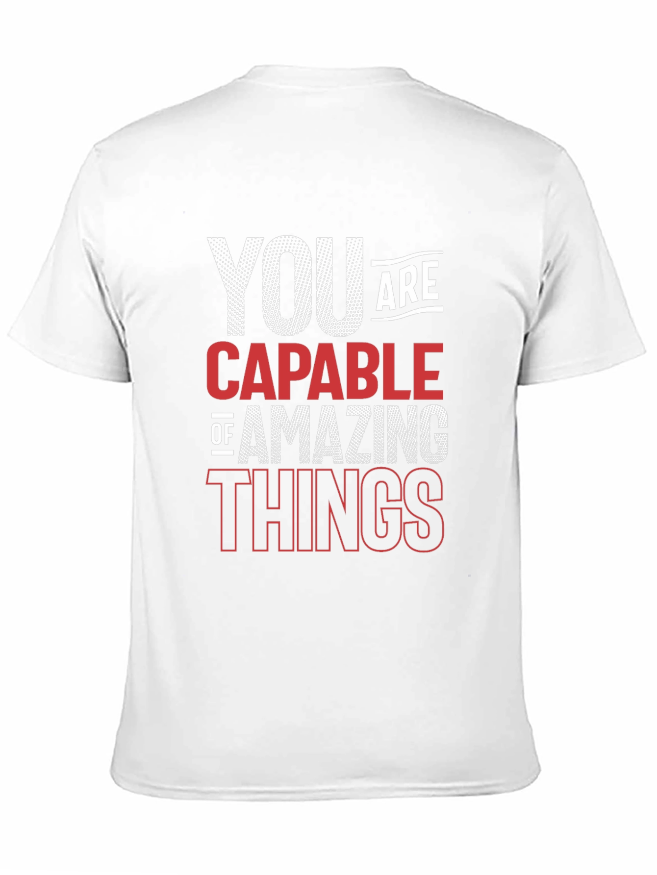 Black Motivational Graphic Tee - You Are Capable view 11