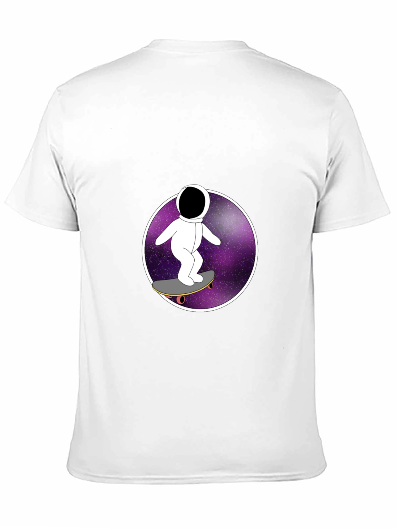 Black Skateboarding Astronaut Graphic Tee - Black Cotton T-Shirt view 11