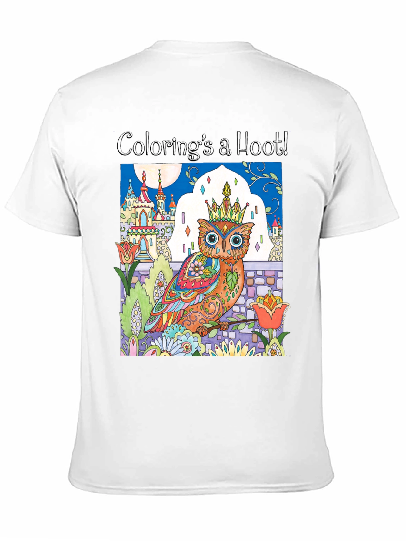 Black Coloring's a Hoot! Owl T-Shirt view 11