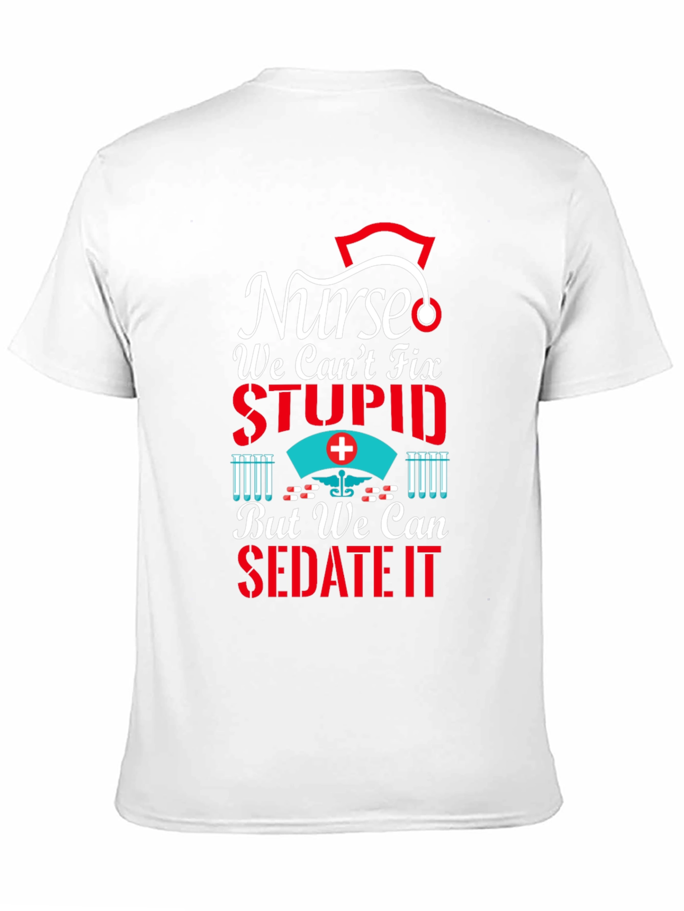 Black Nurse We Can't Fix Stupid T-Shirt view 11