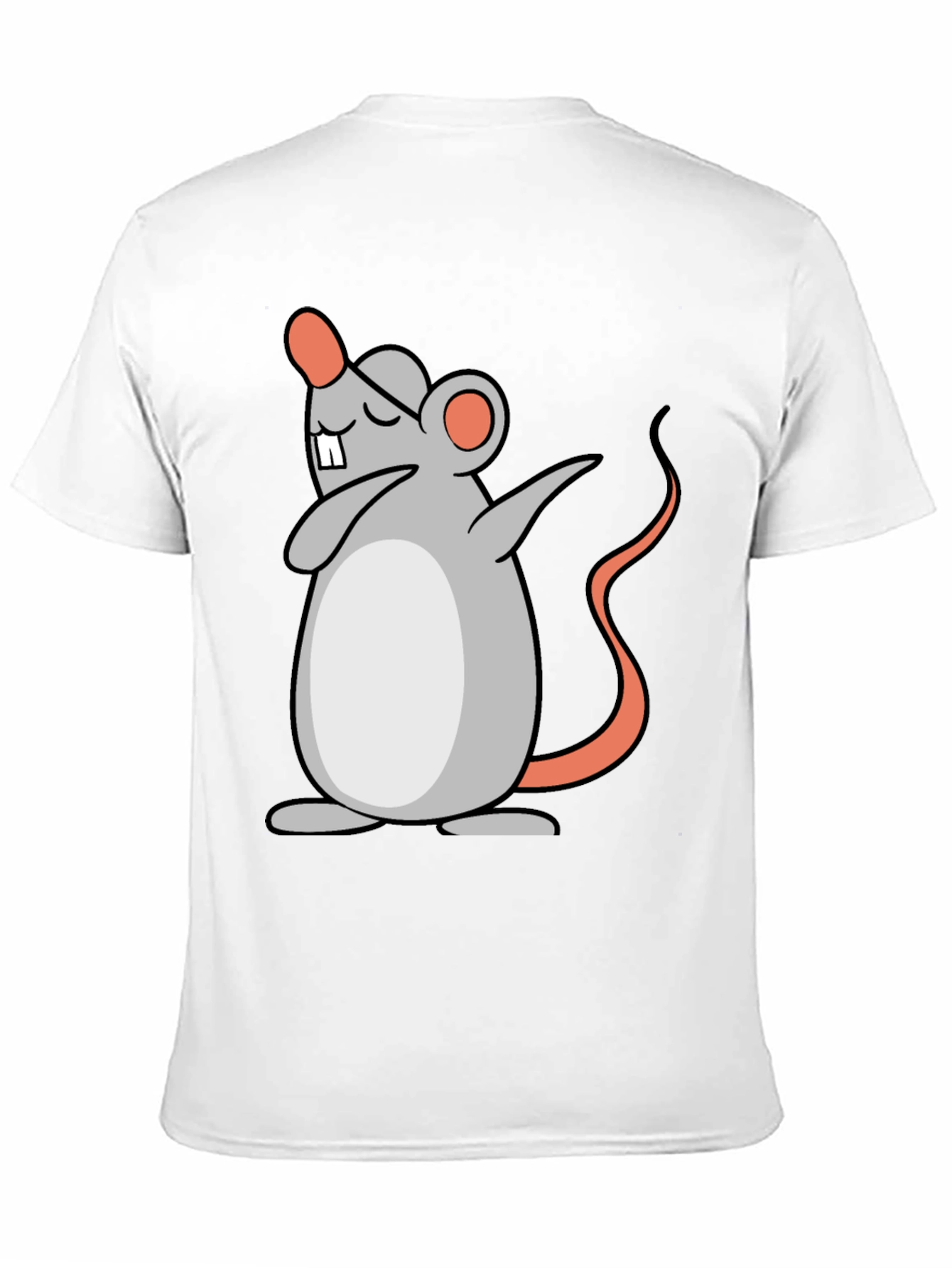 Black Dabbing Mouse Graphic Tee - Black Cotton T-Shirt view 11