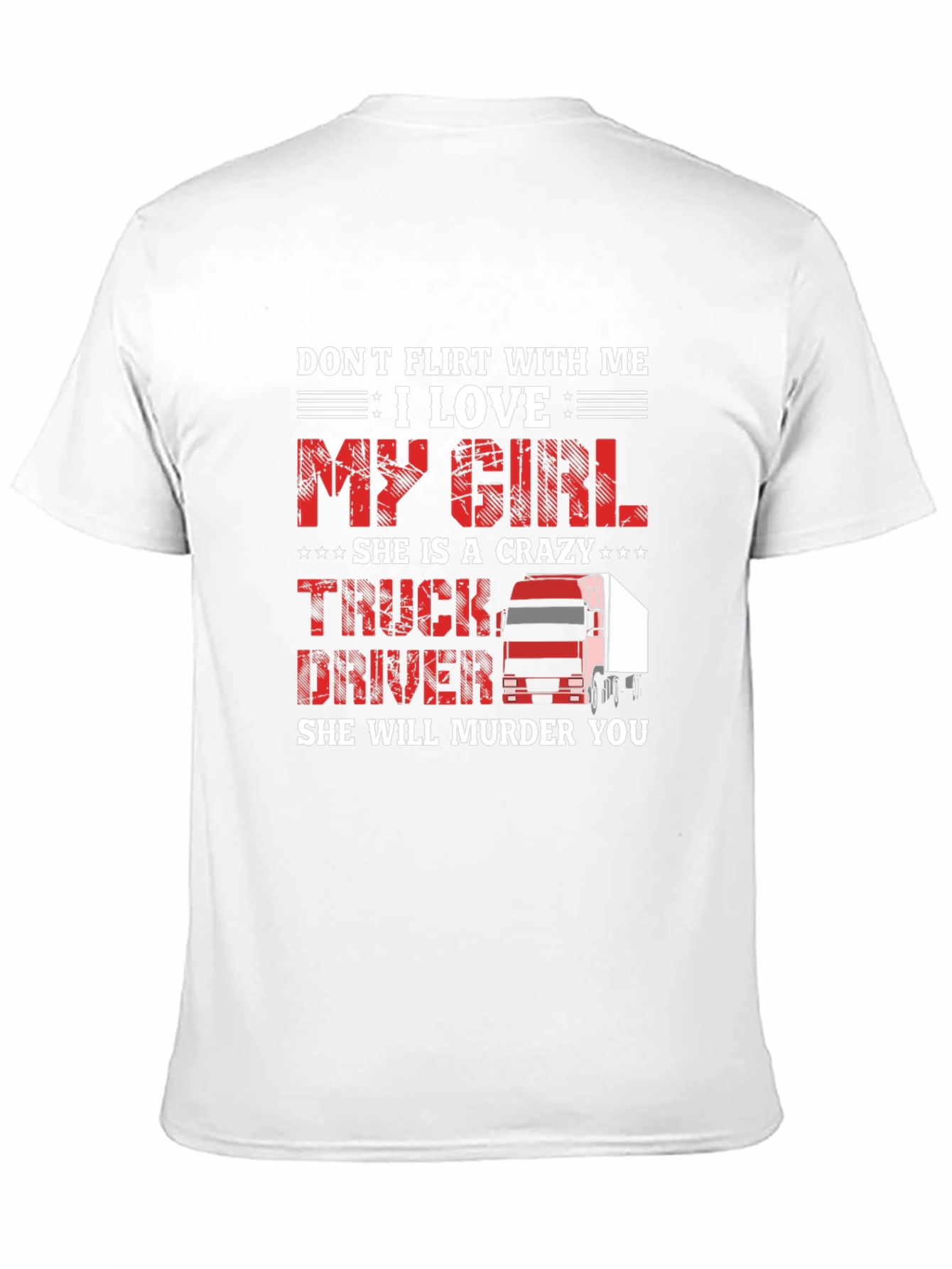 Black Crazy Trucker Girlfriend Graphic Tee view 11