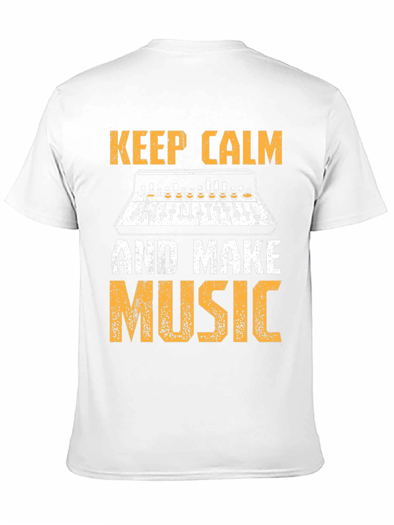 Black Keep Calm and Make Music T-Shirt view 11